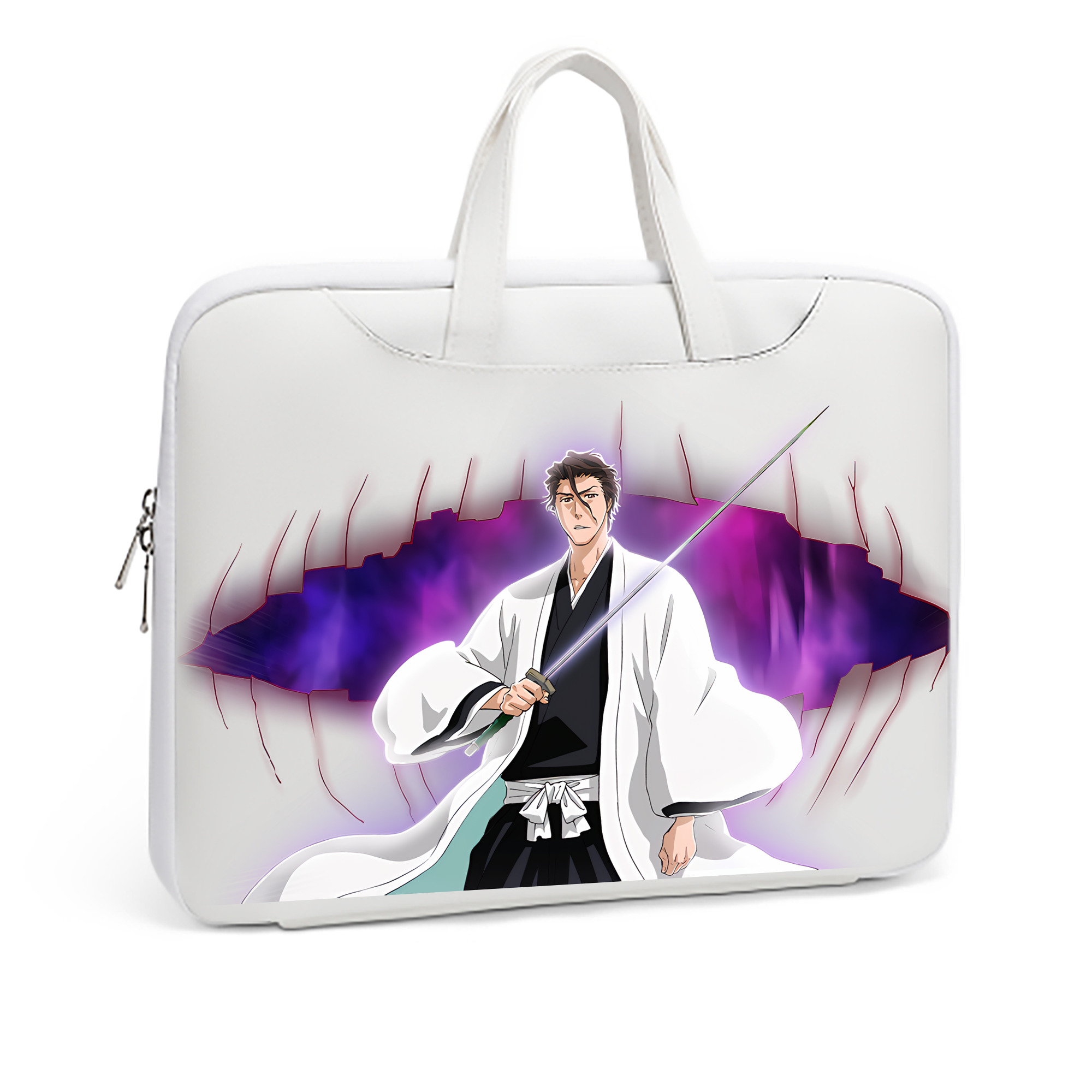 （画像用） ブリーチ 藍染 惣右介（あいぜん そうすけ） BLEACH Aizen Sousuke レザーラップトップバッグ　ノートパソコンケース