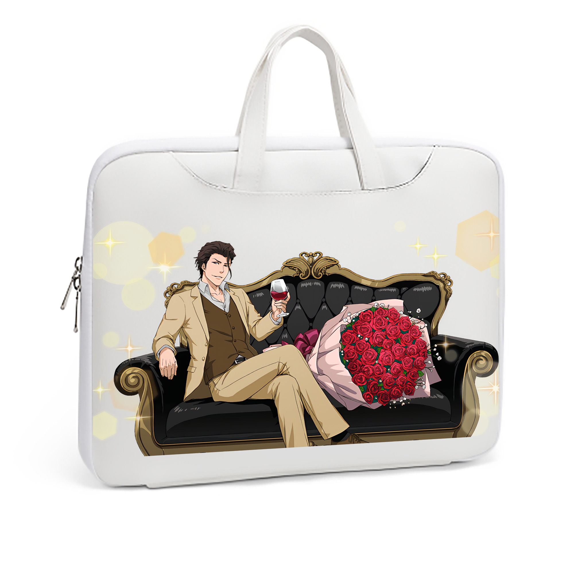 （画像用） ブリーチ 藍染 惣右介（あいぜん そうすけ） BLEACH Aizen Sousuke レザーラップトップバッグ　ノートパソコンケース