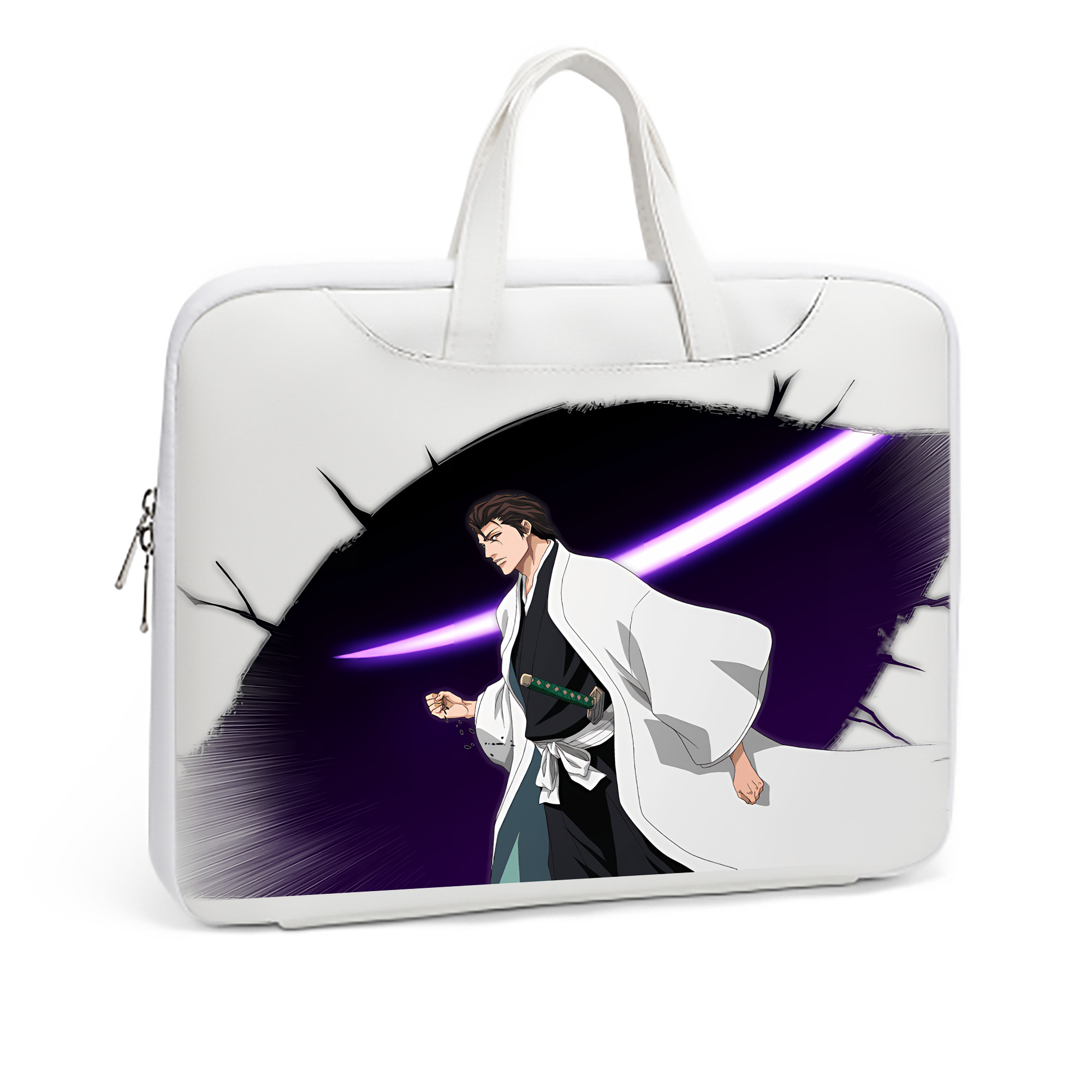 （画像用） ブリーチ 藍染 惣右介（あいぜん そうすけ） BLEACH Aizen Sousuke レザーラップトップバッグ　ノートパソコンケース