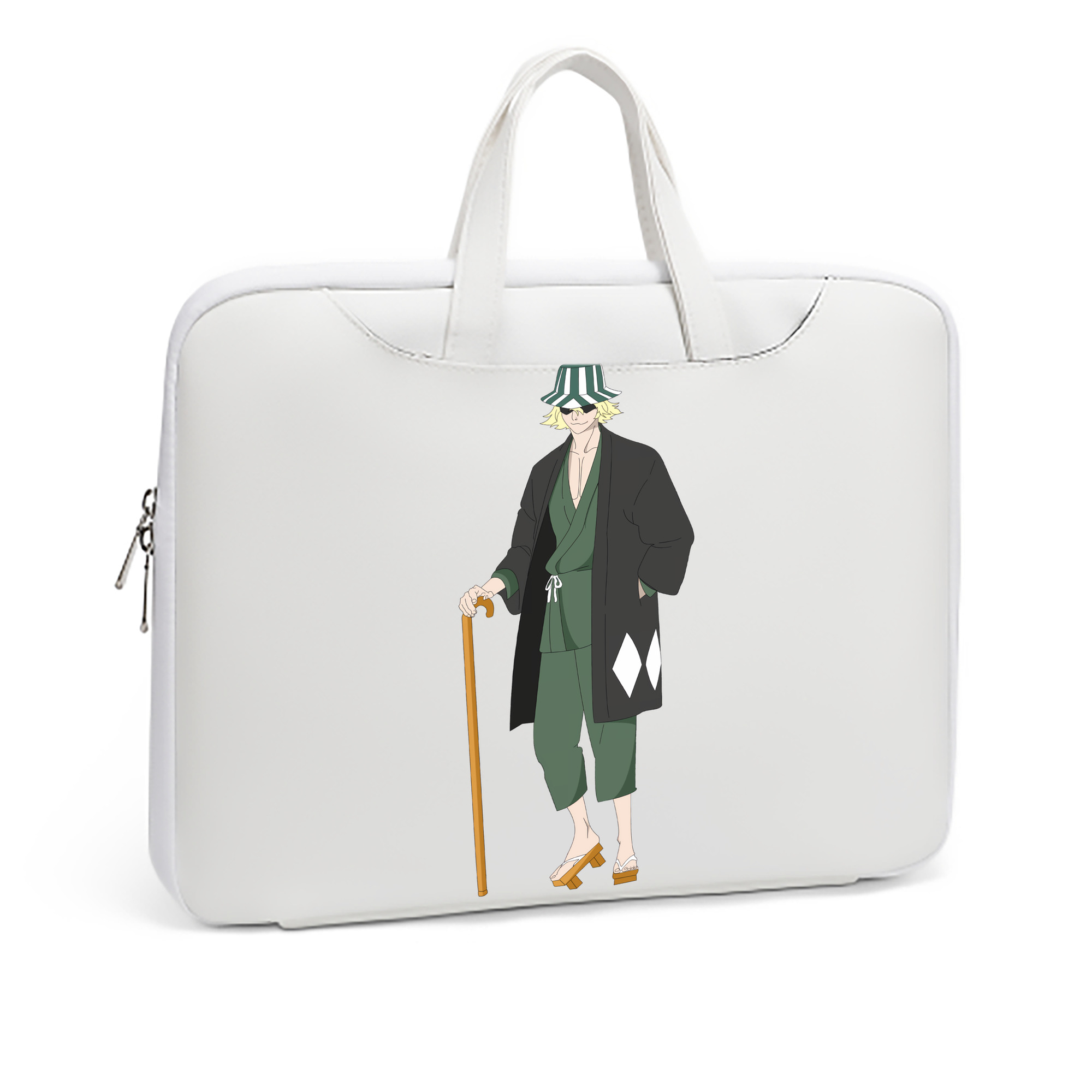 （画像用） "ブリーチ 浦原 喜助（うらはら きすけ） BLEACH Urahara Kisuke " レザーラップトップバッグ　ノートパソコンケース