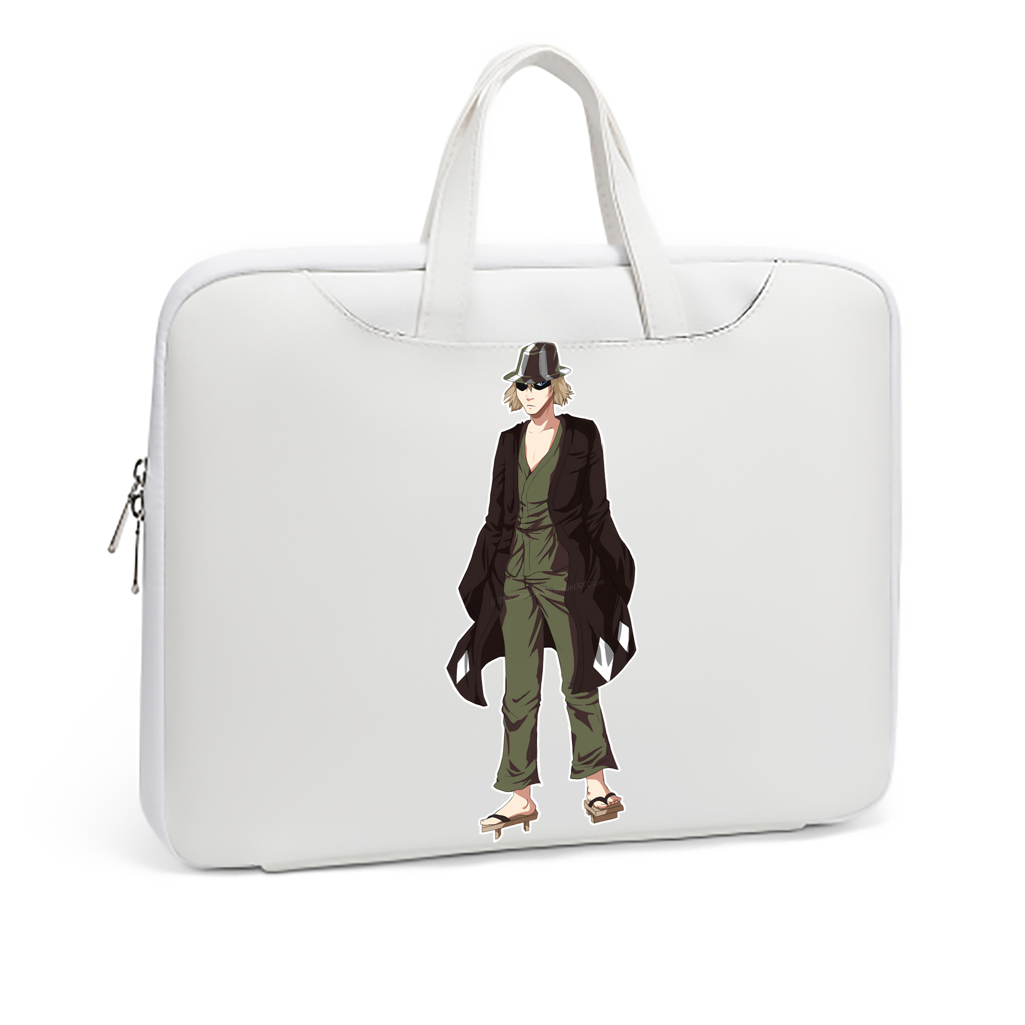 （画像用） "ブリーチ 浦原 喜助（うらはら きすけ） BLEACH Urahara Kisuke " レザーラップトップバッグ　ノートパソコンケース