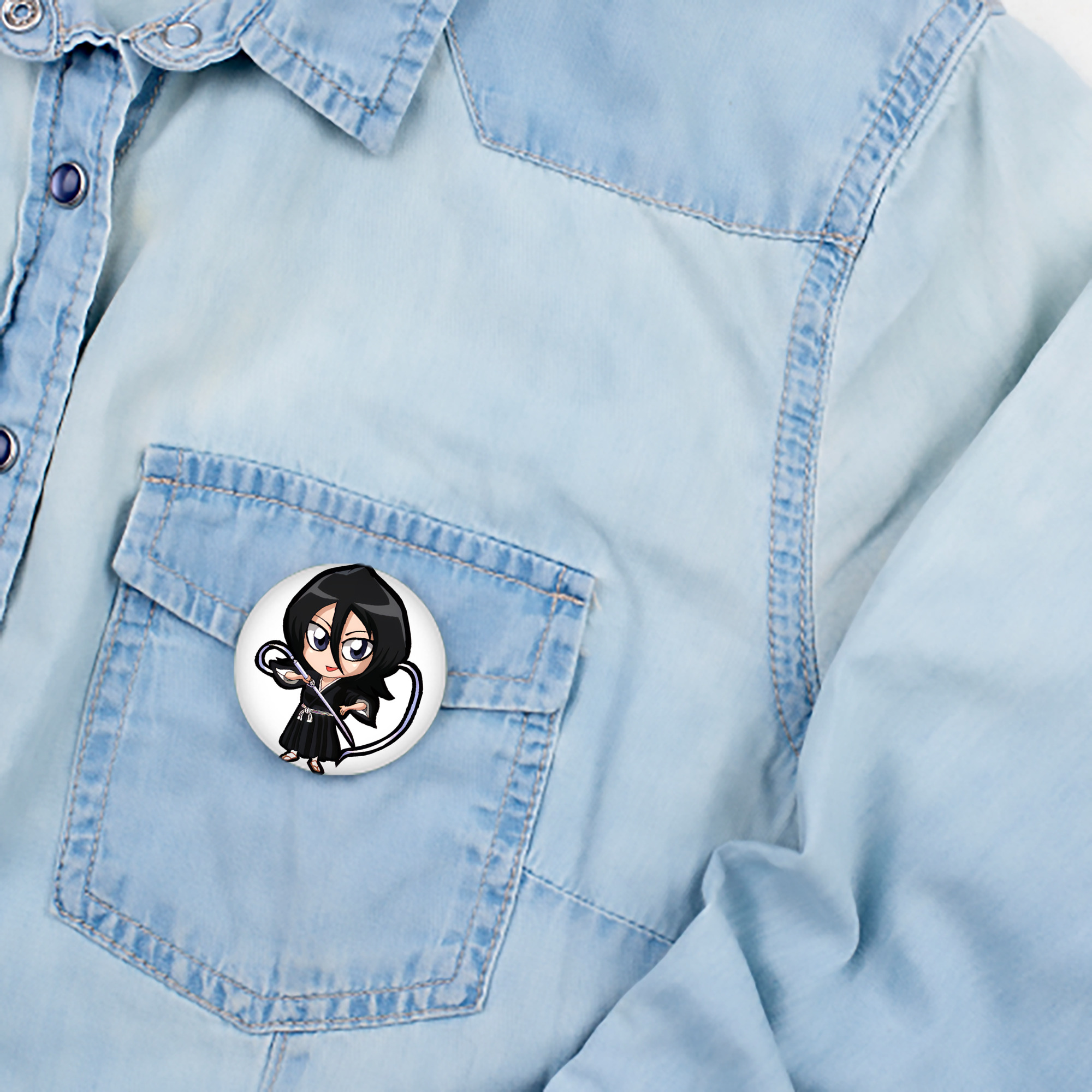 ブリーチ 朽木ルキア BLEACH Kuchiki Rukia 6cm 缶バッジ 複数セット