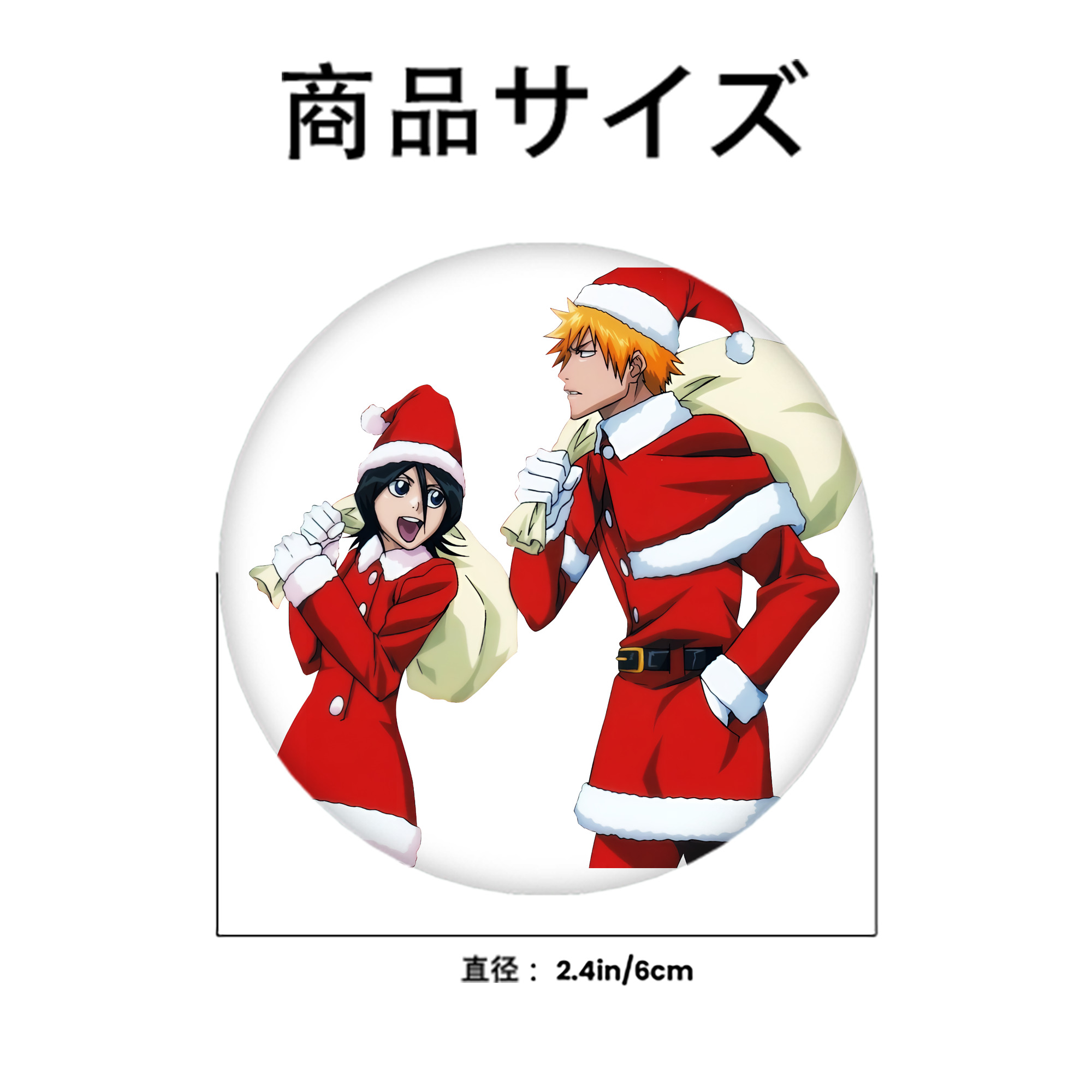 ブリーチ 朽木ルキア BLEACH Kuchiki Rukia 6cm 缶バッジ 複数セット
