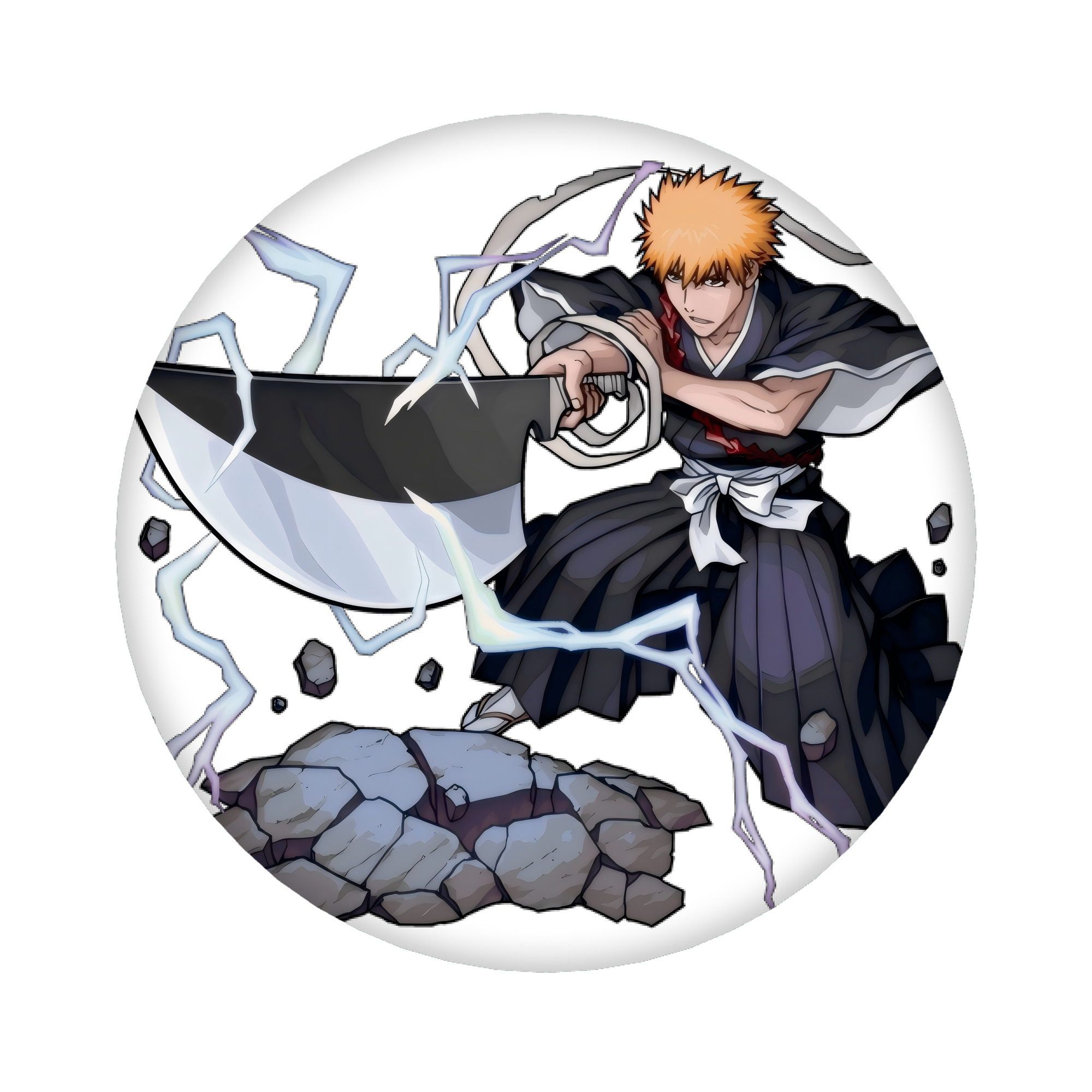 （画像用） ブリーチ 黒崎一護（くろさき いちご）BLEACH Kurosaki Ichigo 6cm 缶バッジ 複数セット