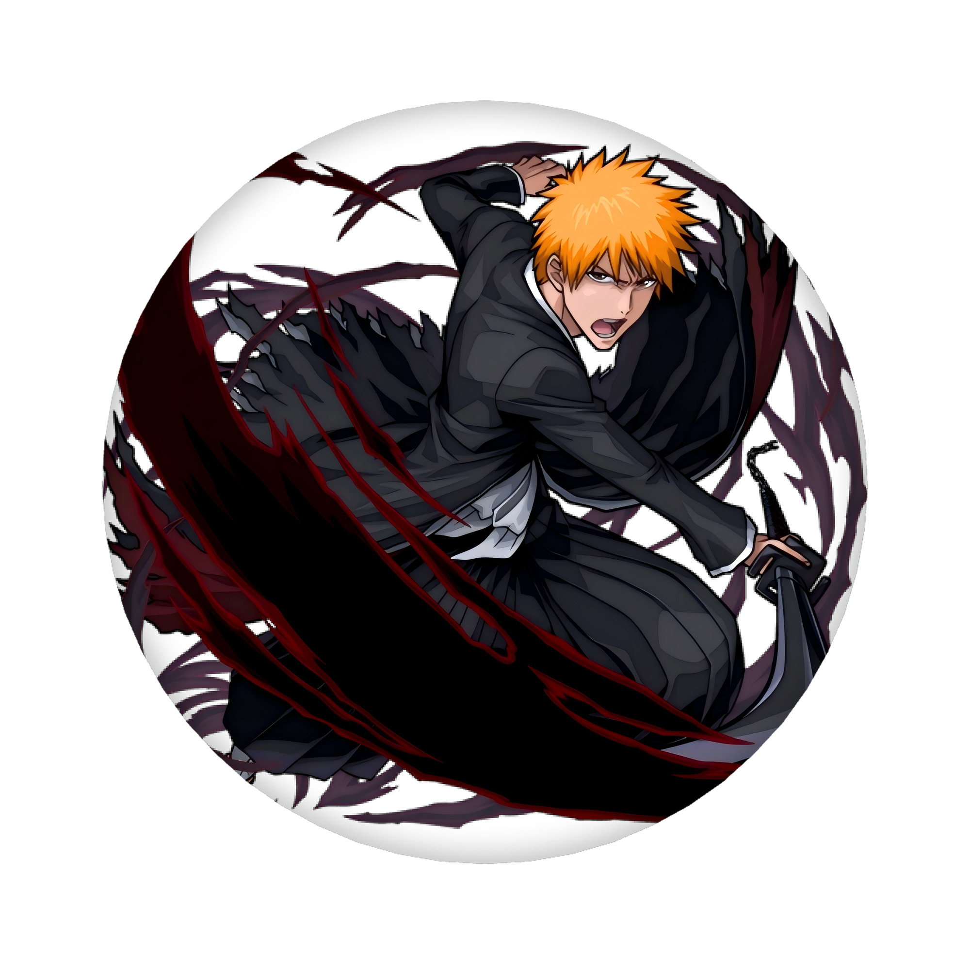 （画像用） ブリーチ 黒崎一護（くろさき いちご）BLEACH Kurosaki Ichigo 6cm 缶バッジ 複数セット