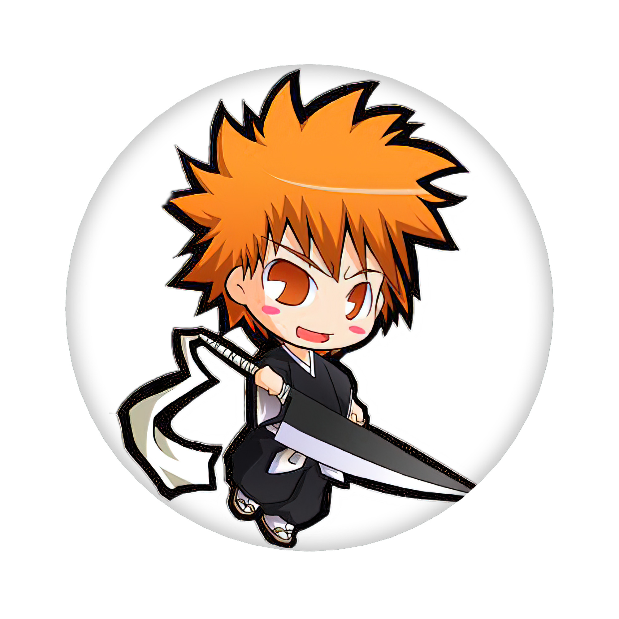（画像用） ブリーチ 黒崎一護（くろさき いちご）BLEACH Kurosaki Ichigo 6cm 缶バッジ 複数セット
