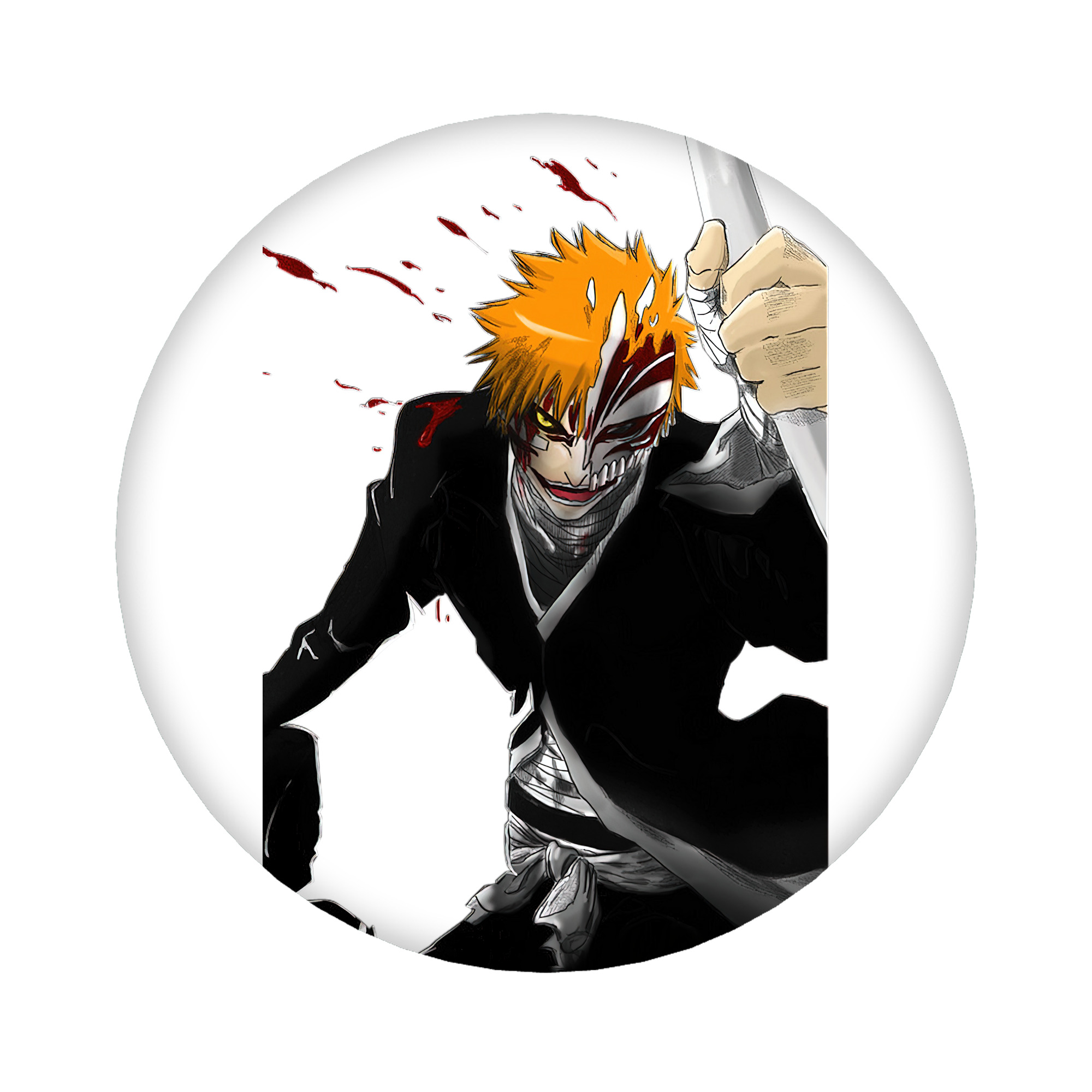 （画像用） ブリーチ 黒崎一護（くろさき いちご）BLEACH Kurosaki Ichigo 6cm 缶バッジ 複数セット