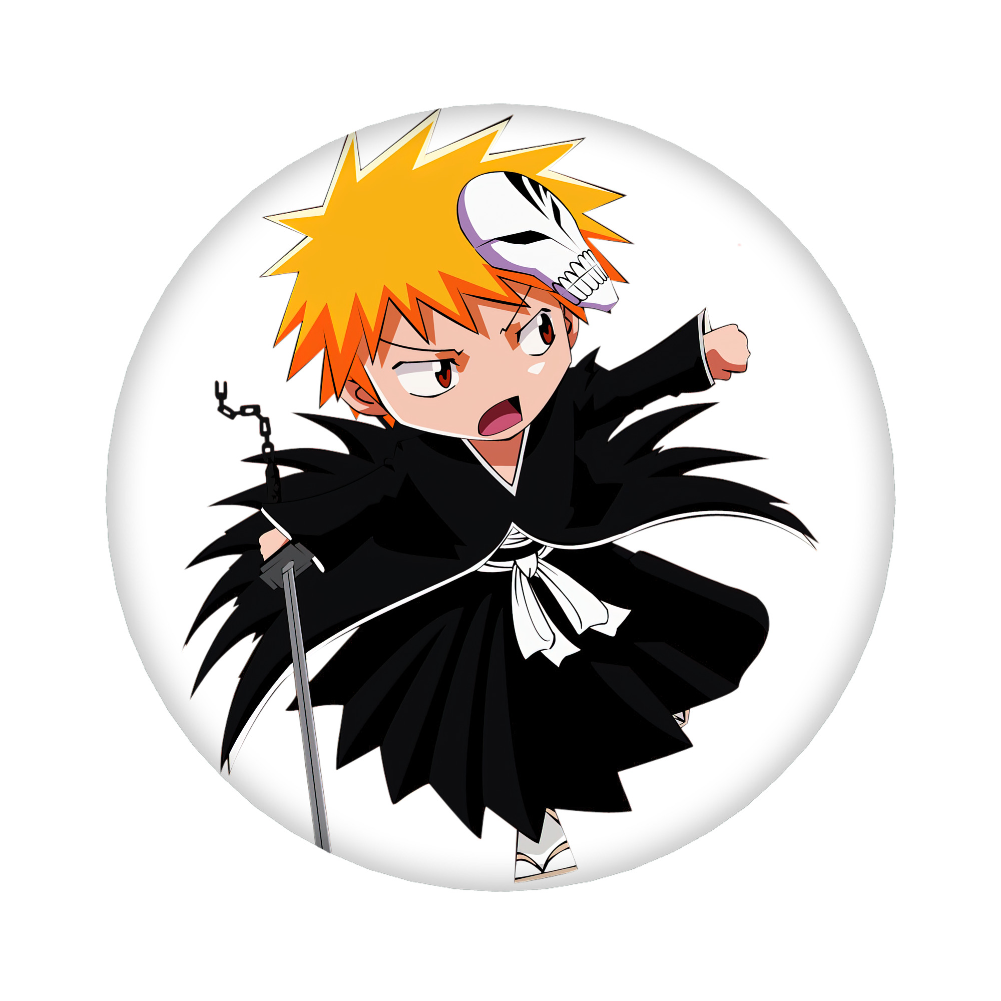 （画像用） ブリーチ 黒崎一護（くろさき いちご）BLEACH Kurosaki Ichigo 6cm 缶バッジ 複数セット