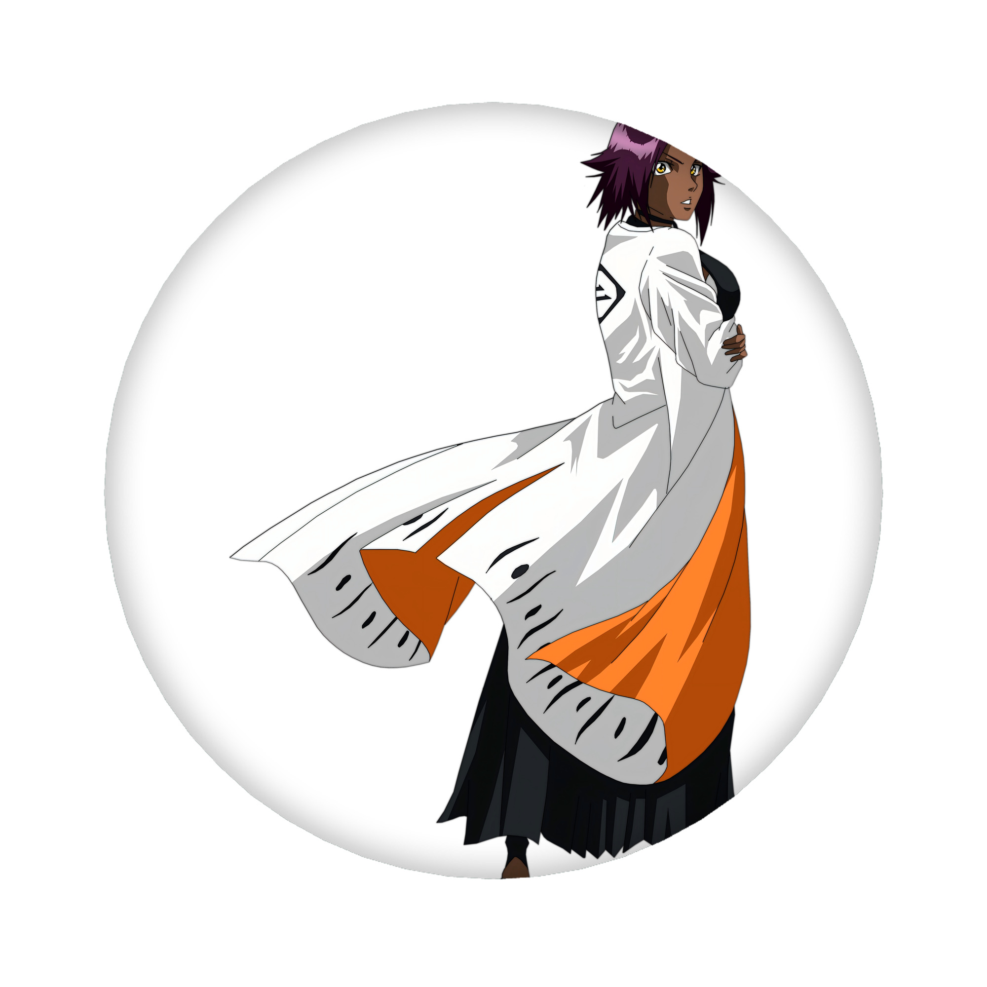 （画像用） ブリーチ 四楓院 夜一（しほういん よるいち） BLEACH Shihouin Yoruichi 6cm 缶バッジ 複数セット