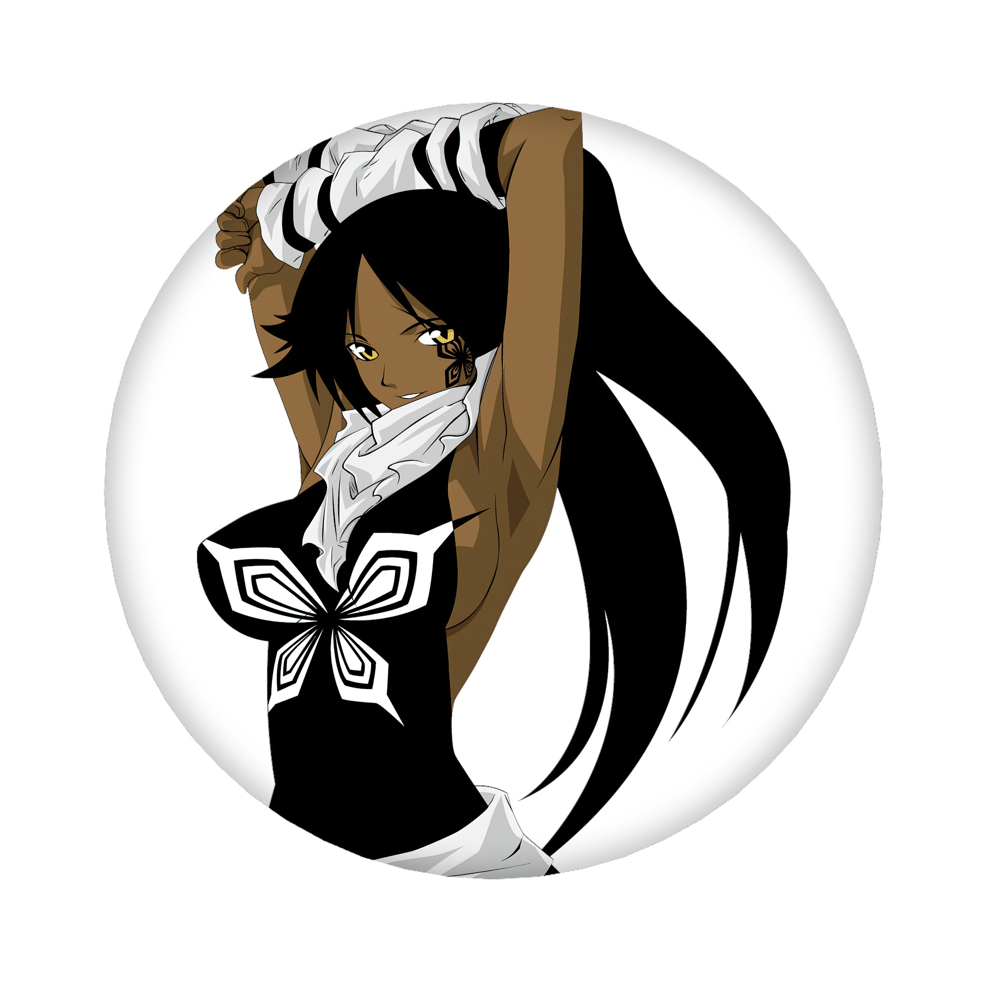 （画像用） ブリーチ 四楓院 夜一（しほういん よるいち） BLEACH Shihouin Yoruichi 6cm 缶バッジ 複数セット