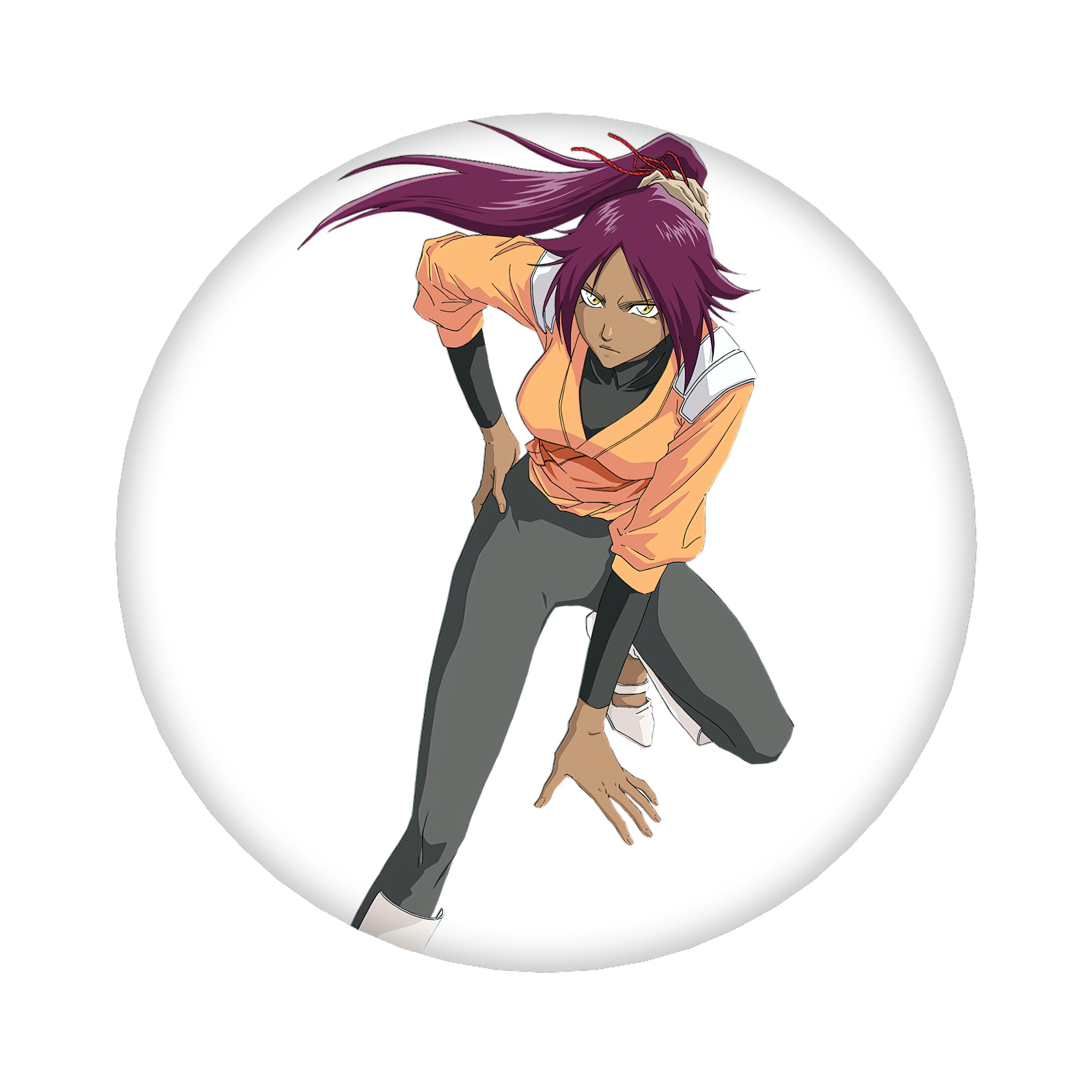 （画像用） ブリーチ 四楓院 夜一（しほういん よるいち） BLEACH Shihouin Yoruichi 6cm 缶バッジ 複数セット