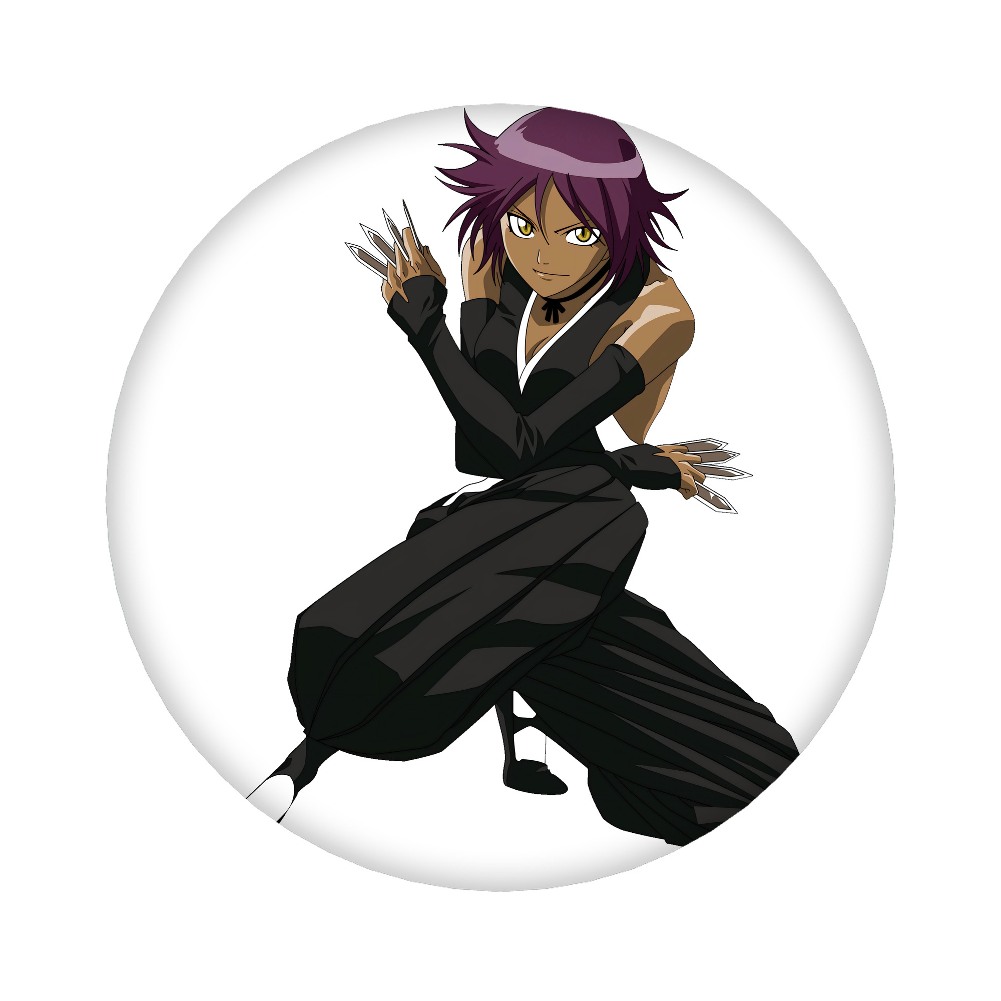 （画像用） ブリーチ 四楓院 夜一（しほういん よるいち） BLEACH Shihouin Yoruichi 6cm 缶バッジ 複数セット
