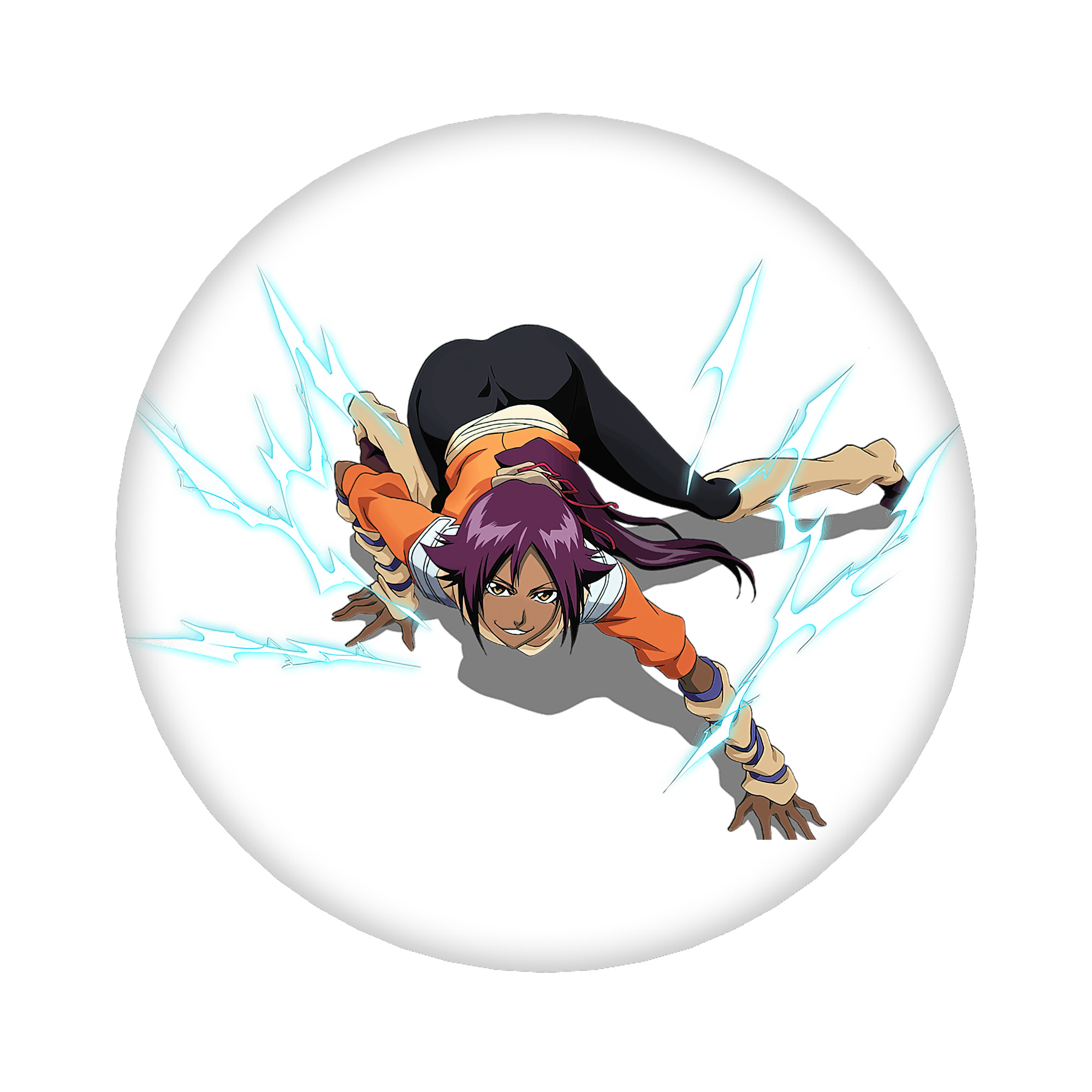 （画像用） ブリーチ 四楓院 夜一（しほういん よるいち） BLEACH Shihouin Yoruichi 6cm 缶バッジ 複数セット
