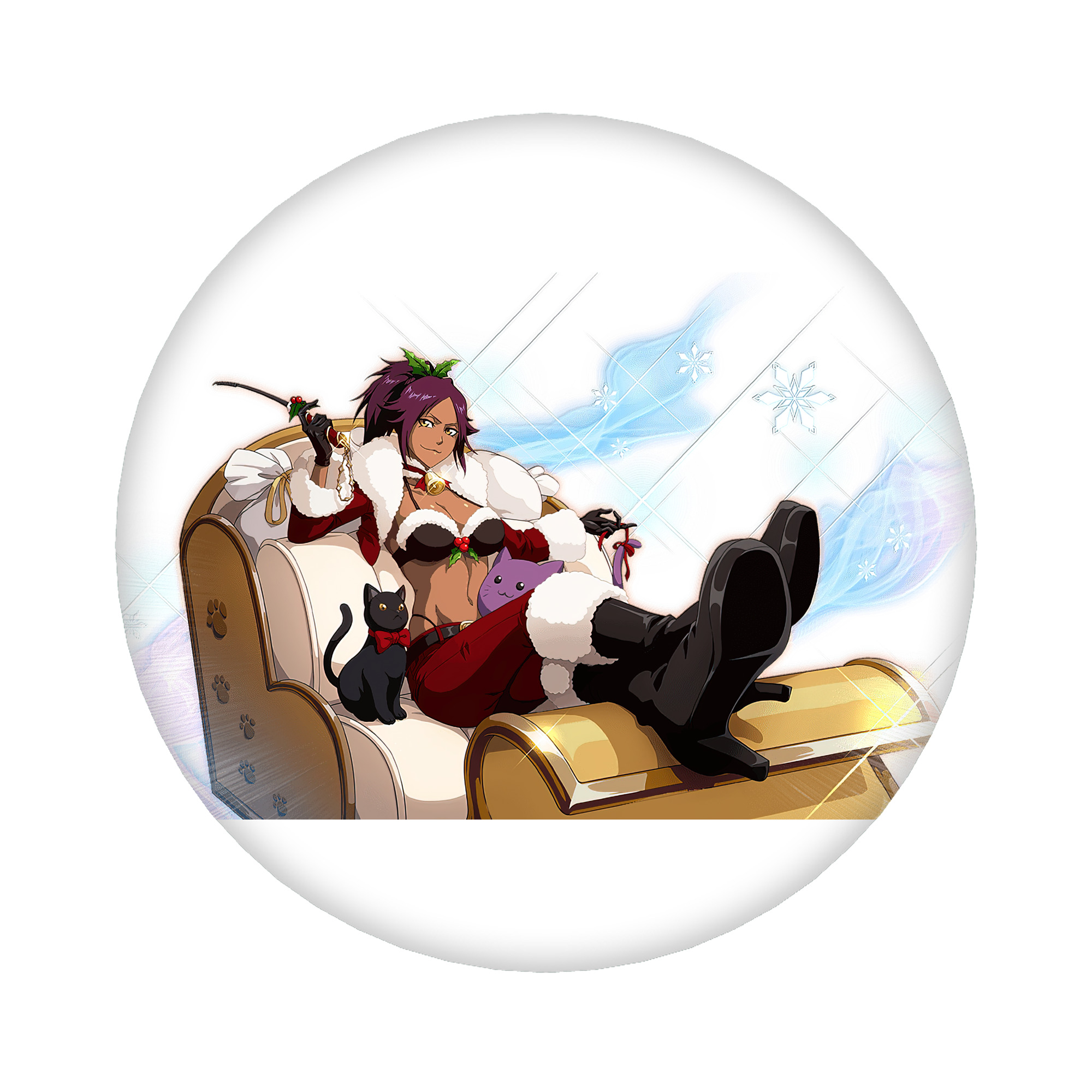 （画像用） ブリーチ 四楓院 夜一（しほういん よるいち） BLEACH Shihouin Yoruichi 6cm 缶バッジ 複数セット