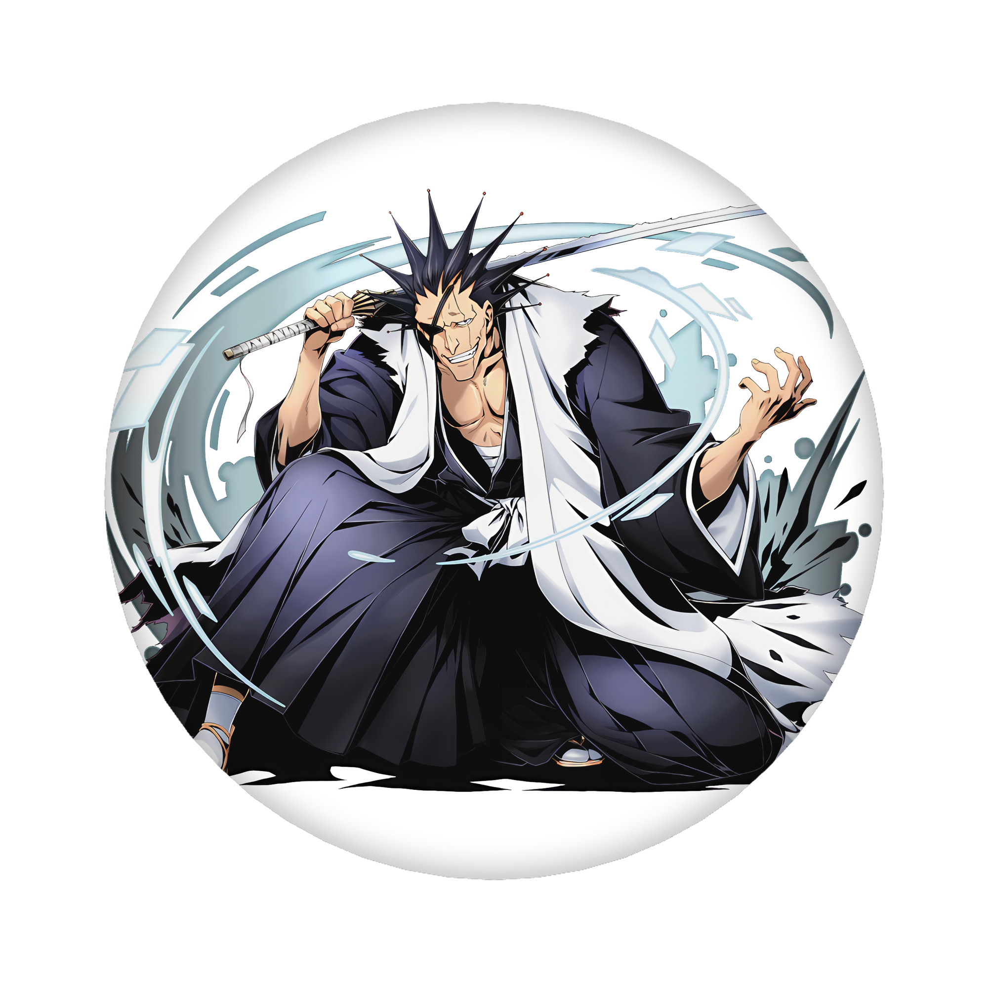 （画像用） ブリーチ ざらき けんぱち BLEACH Zaraki Kenpachi 6cm 缶バッジ 複数セット