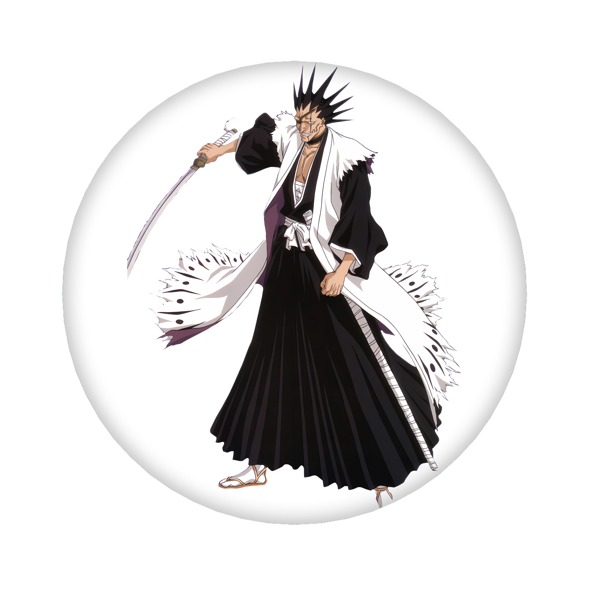 （画像用） ブリーチ ざらき けんぱち BLEACH Zaraki Kenpachi 6cm 缶バッジ 複数セット