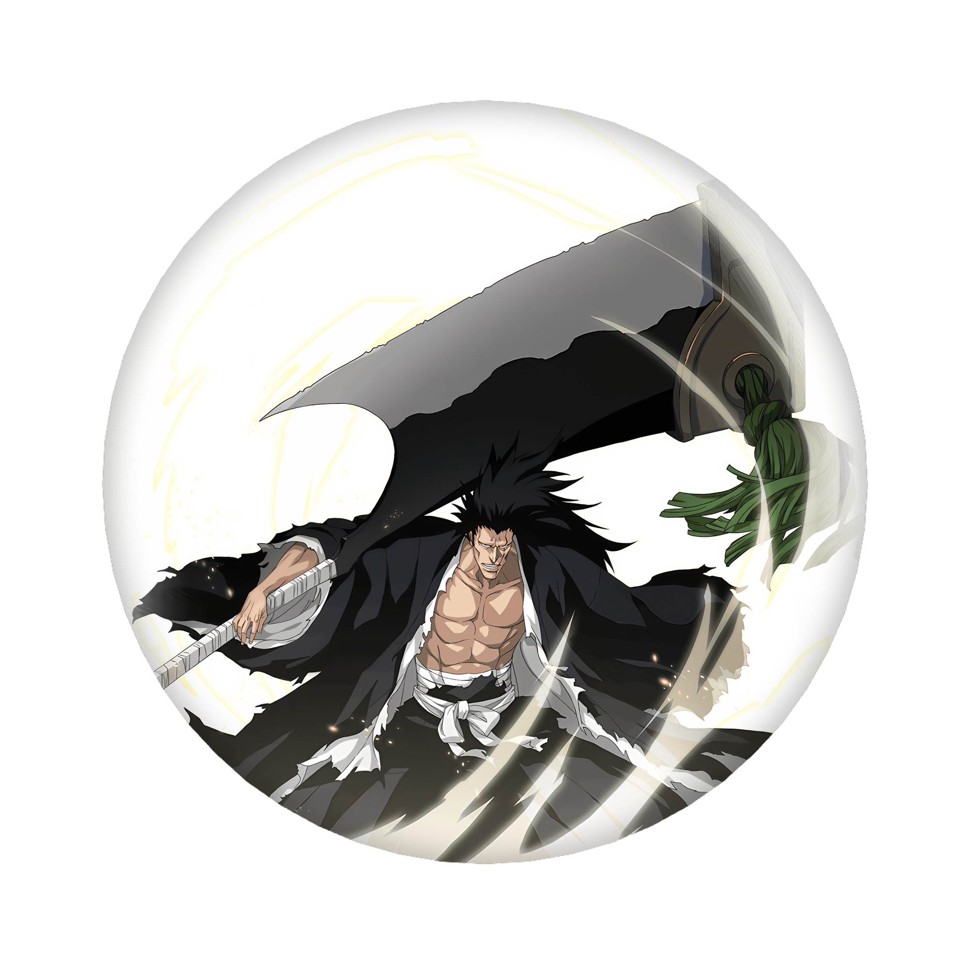 （画像用） ブリーチ ざらき けんぱち BLEACH Zaraki Kenpachi 6cm 缶バッジ 複数セット