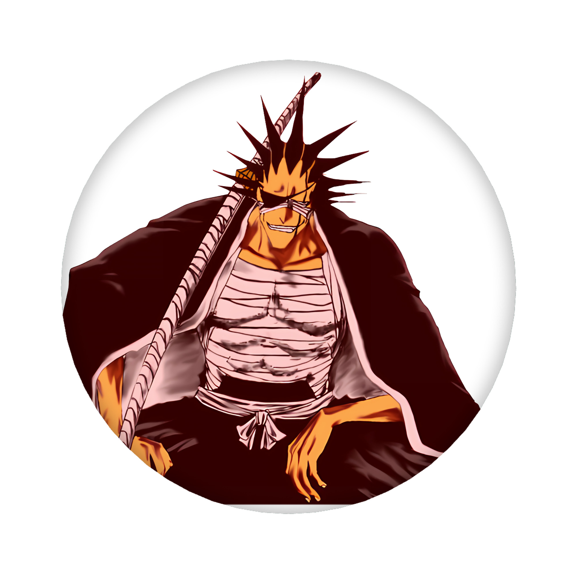 （画像用） ブリーチ ざらき けんぱち BLEACH Zaraki Kenpachi 6cm 缶バッジ 複数セット