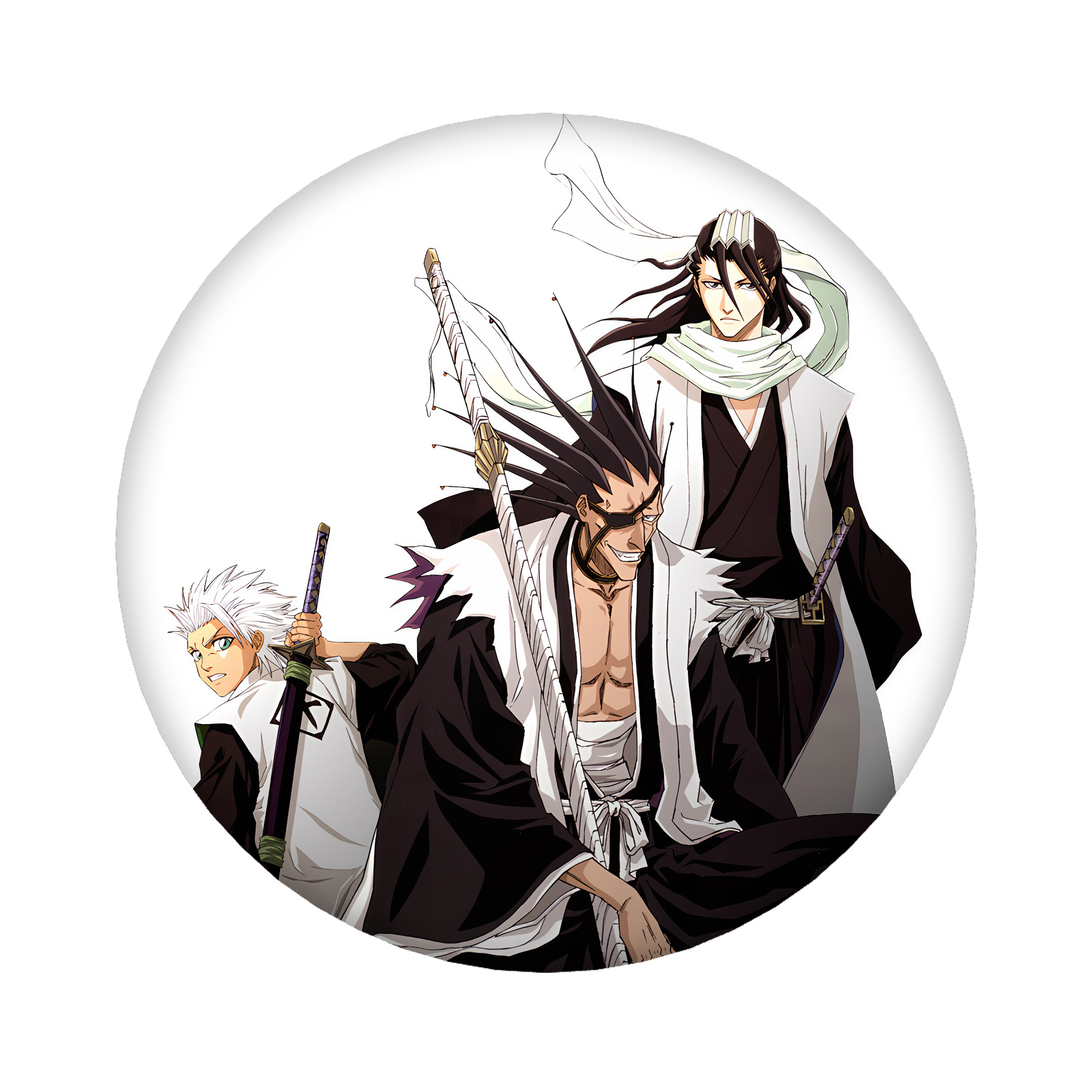 （画像用） ブリーチ ざらき けんぱち BLEACH Zaraki Kenpachi 6cm 缶バッジ 複数セット