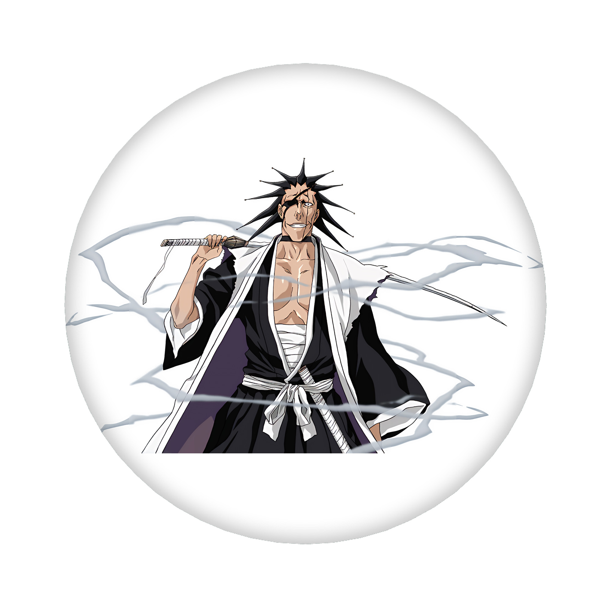 （画像用） ブリーチ ざらき けんぱち BLEACH Zaraki Kenpachi 6cm 缶バッジ 複数セット