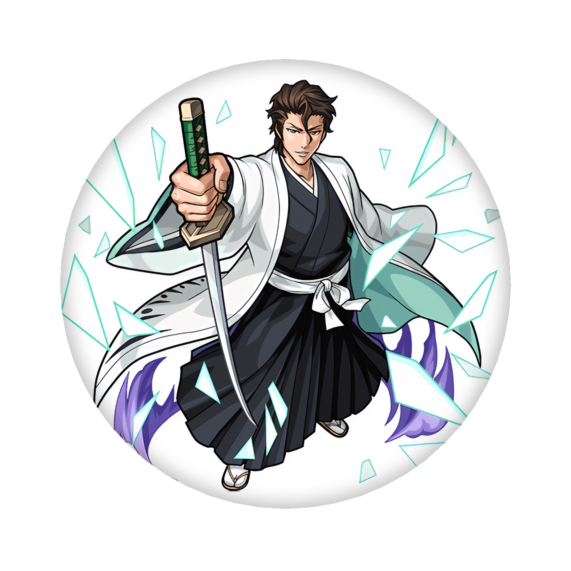 （画像用） ブリーチ 藍染 惣右介（あいぜん そうすけ） BLEACH Aizen Sousuke 6cm 缶バッジ 複数セット