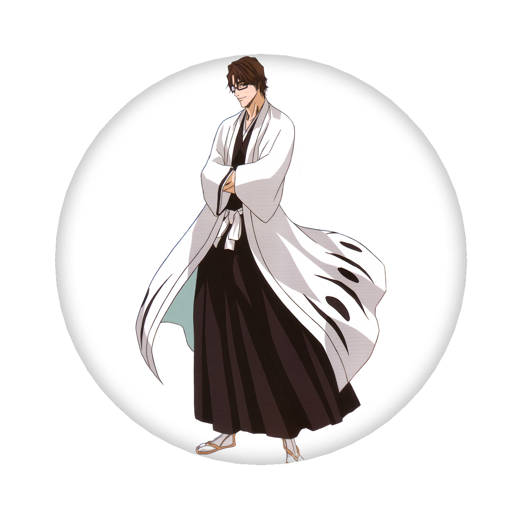 （画像用） ブリーチ 藍染 惣右介（あいぜん そうすけ） BLEACH Aizen Sousuke 6cm 缶バッジ 複数セット