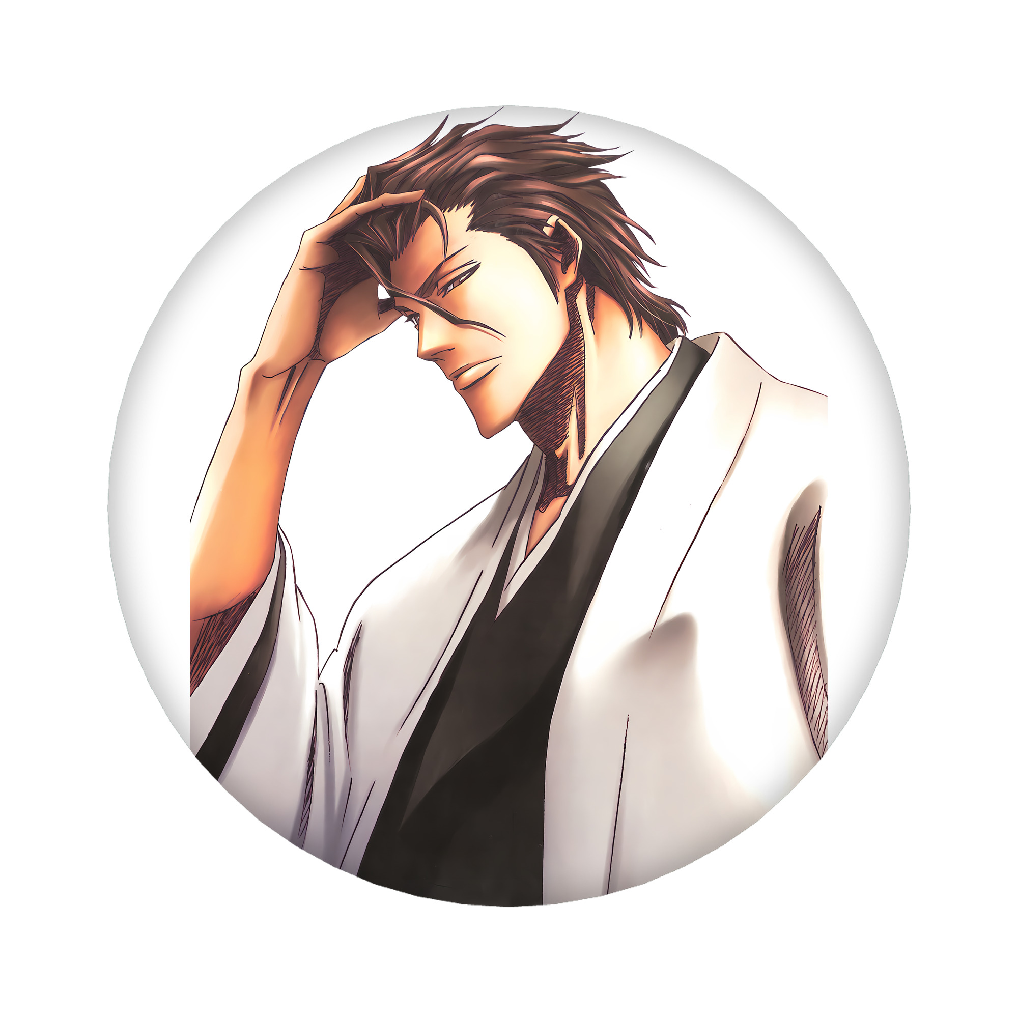 （画像用） ブリーチ 藍染 惣右介（あいぜん そうすけ） BLEACH Aizen Sousuke 6cm 缶バッジ 複数セット