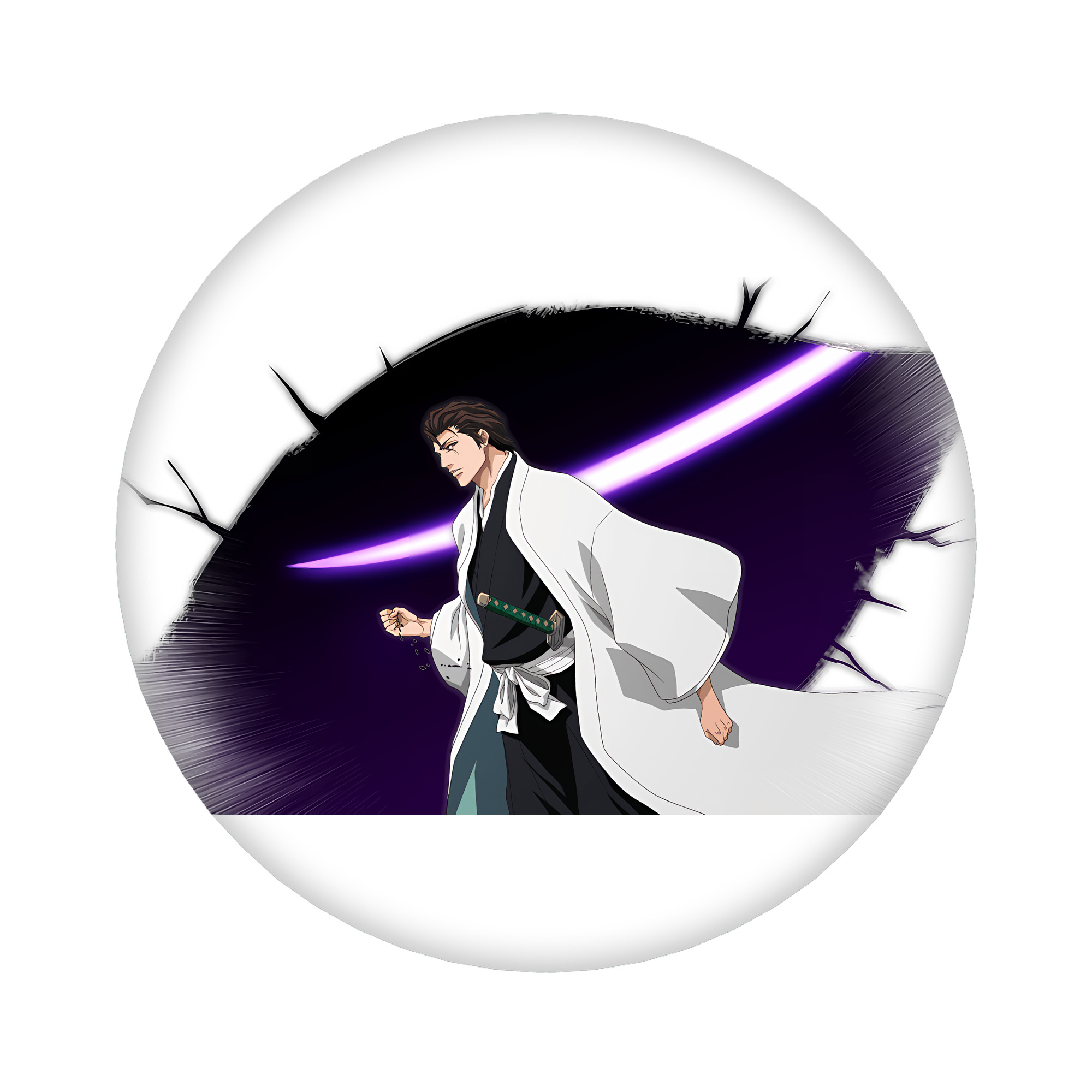 （画像用） ブリーチ 藍染 惣右介（あいぜん そうすけ） BLEACH Aizen Sousuke 6cm 缶バッジ 複数セット