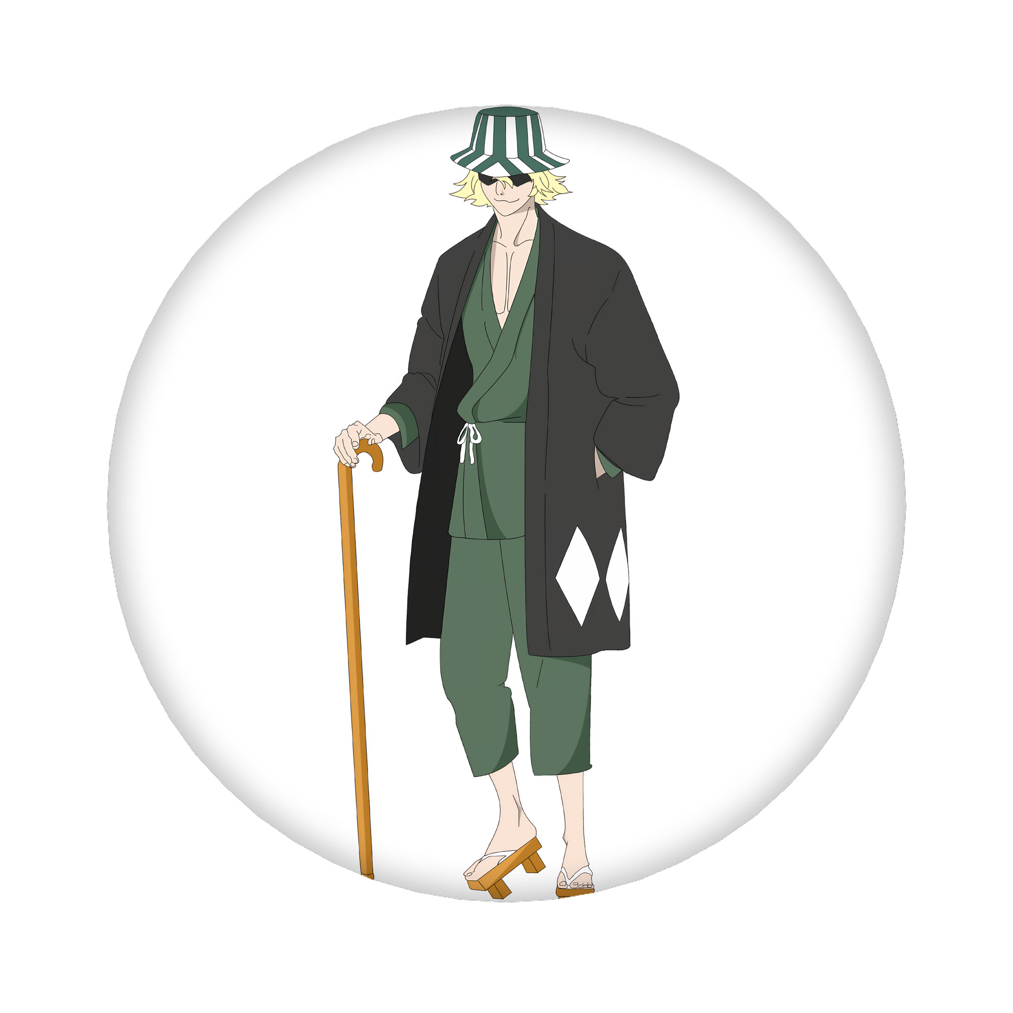 （画像用） "ブリーチ 浦原 喜助（うらはら きすけ） BLEACH Urahara Kisuke " 6cm 缶バッジ 複数セット
