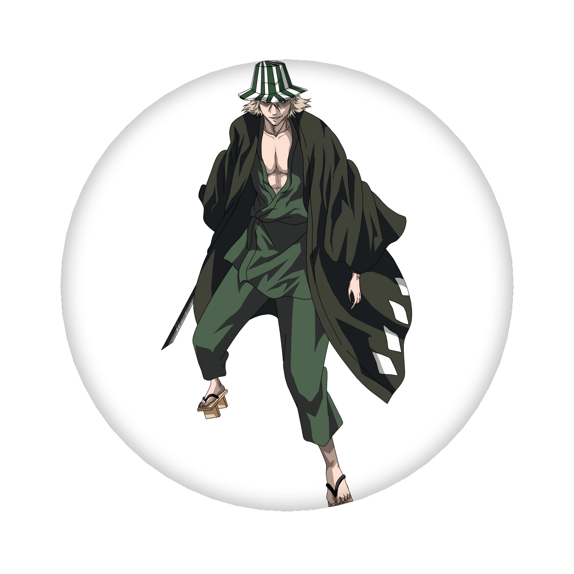 （画像用） "ブリーチ 浦原 喜助（うらはら きすけ） BLEACH Urahara Kisuke " 6cm 缶バッジ 複数セット