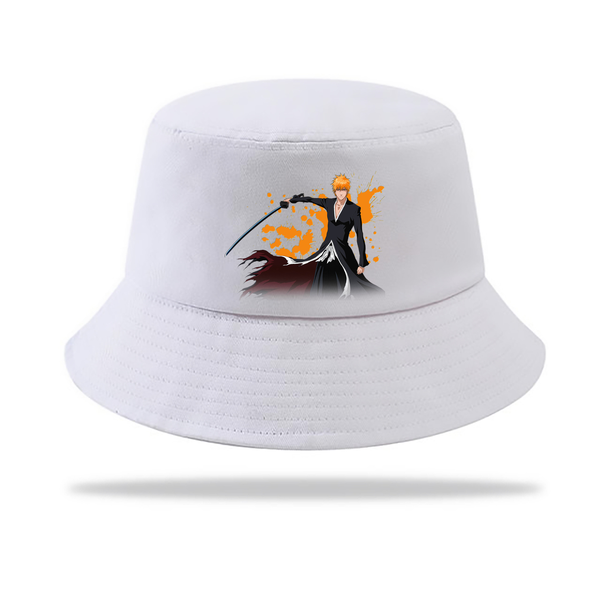 （画像用） ブリーチ 黒崎一護（くろさき いちご）BLEACH Kurosaki Ichigo アウトドア日除けバケットハット
