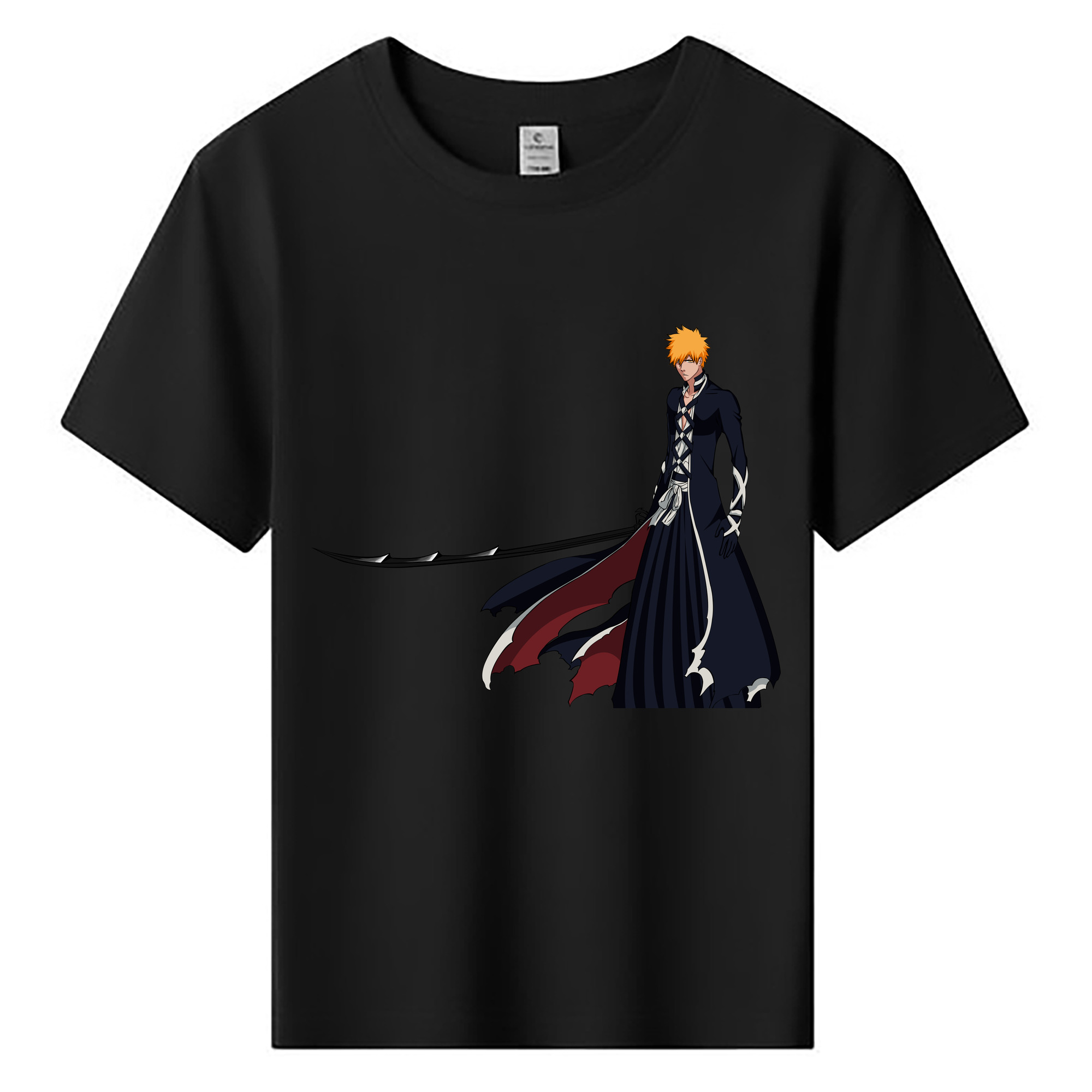 （画像用） ブリーチ 黒崎一護（くろさき いちご）BLEACH Kurosaki Ichigo 綿100％キッズTシャツ（フロントプリント）