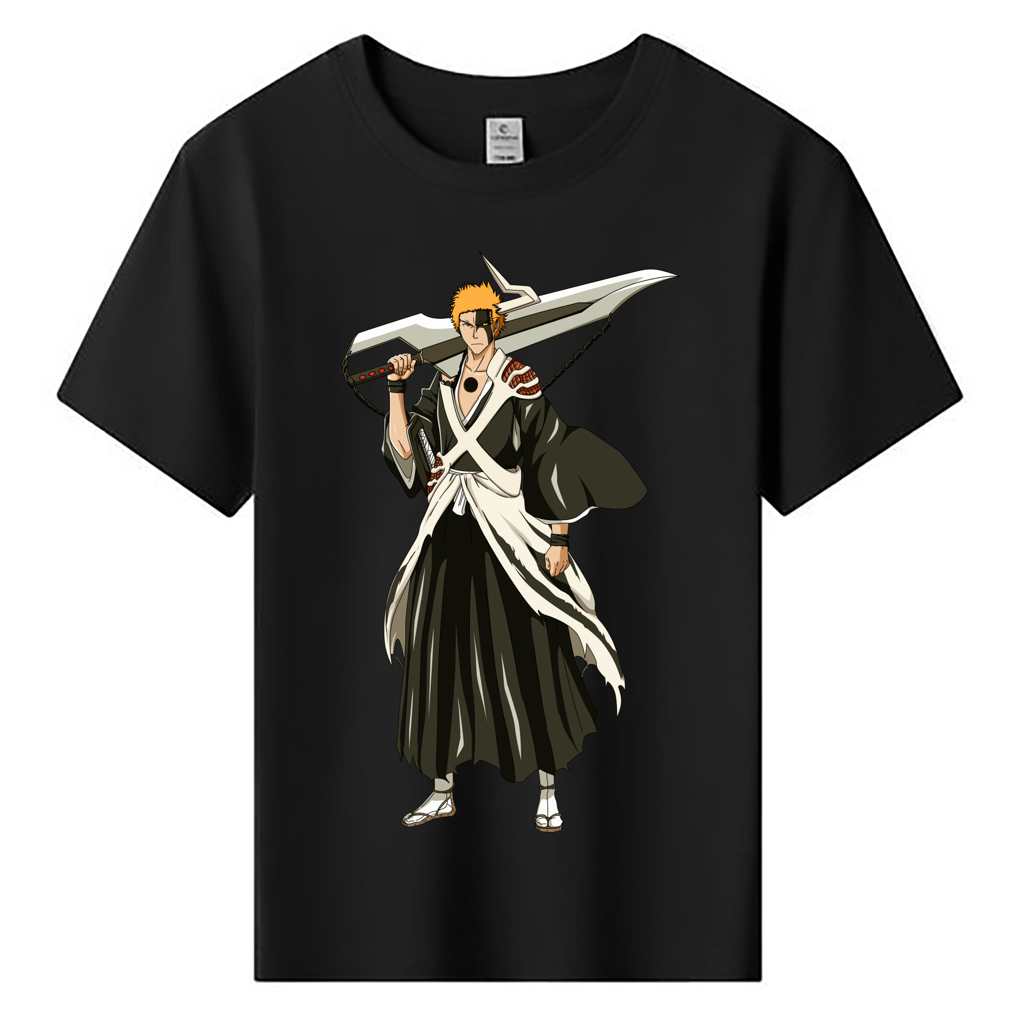 （画像用） ブリーチ 黒崎一護（くろさき いちご）BLEACH Kurosaki Ichigo 綿100％キッズTシャツ（フロントプリント）