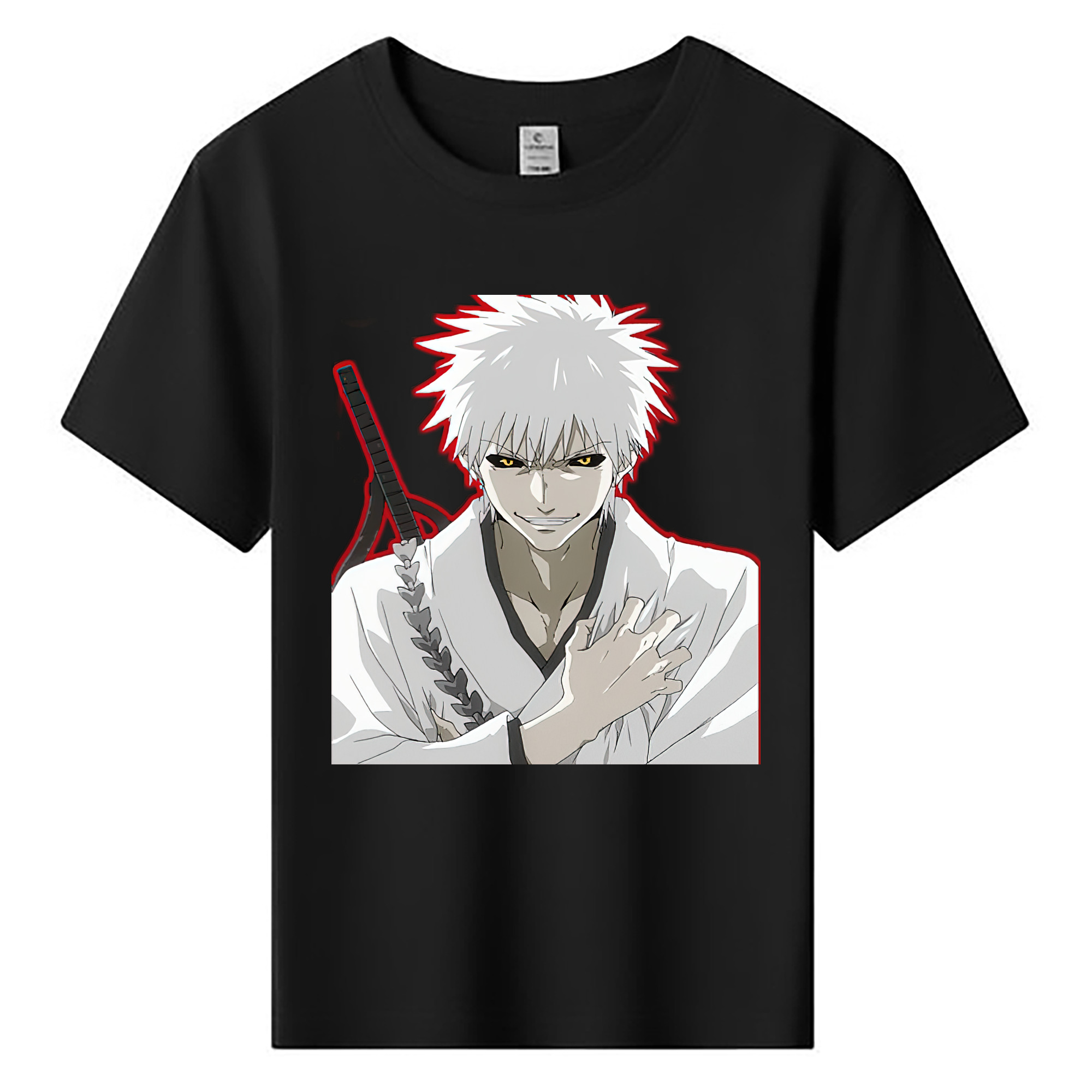 （画像用） ブリーチ 黒崎一護（くろさき いちご）BLEACH Kurosaki Ichigo 綿100％キッズTシャツ（フロントプリント）