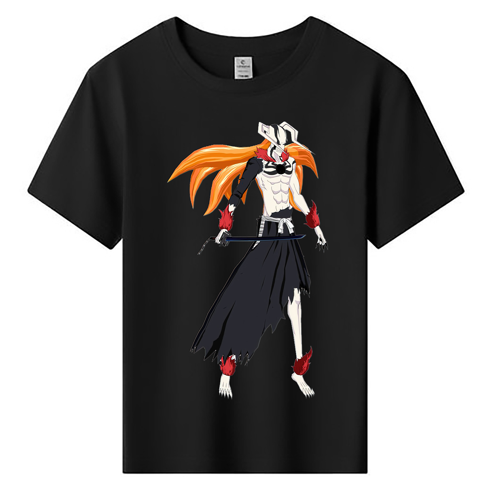 （画像用） ブリーチ 黒崎一護（くろさき いちご）BLEACH Kurosaki Ichigo 綿100％キッズTシャツ（フロントプリント）