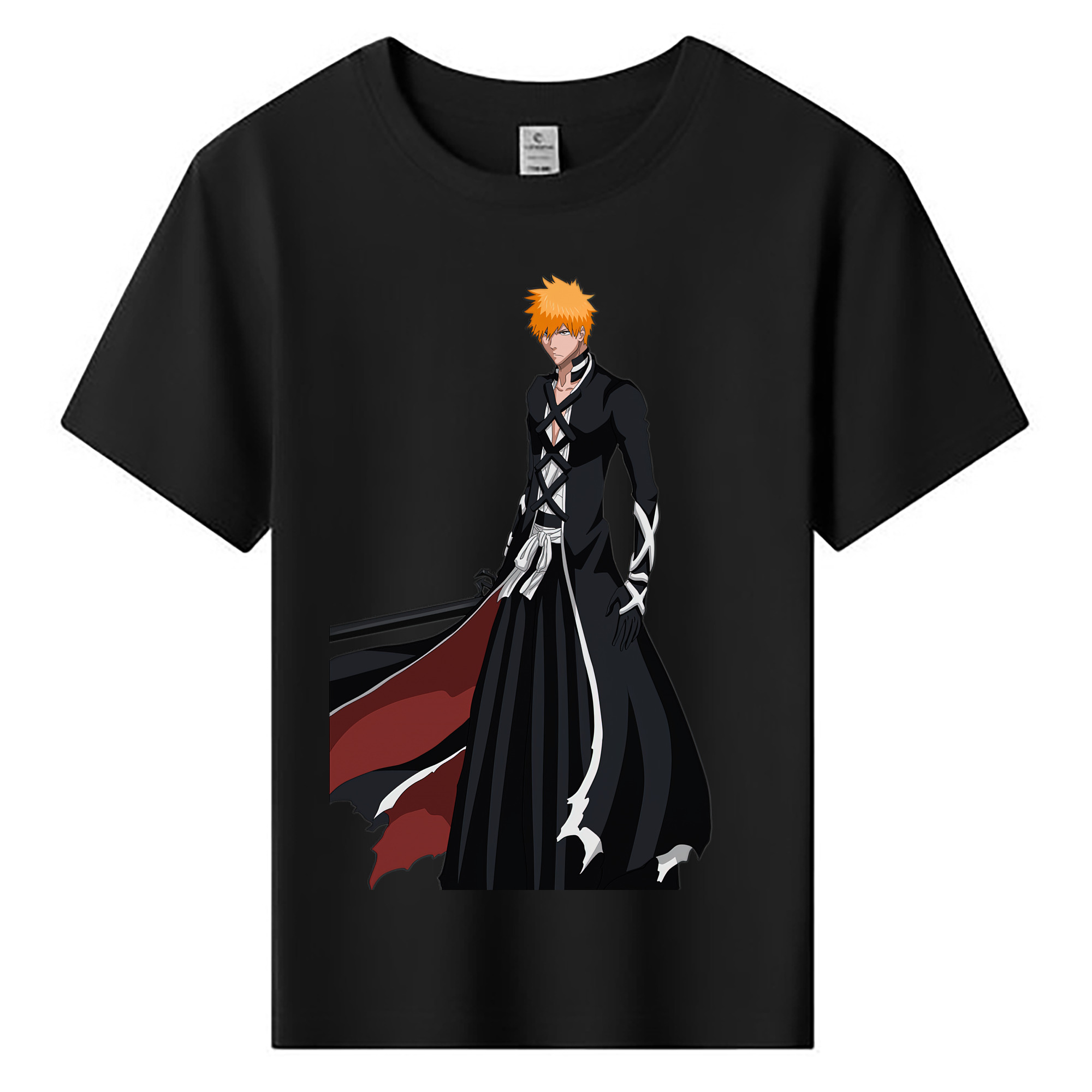 （画像用） ブリーチ 黒崎一護（くろさき いちご）BLEACH Kurosaki Ichigo 綿100％キッズTシャツ（フロントプリント）
