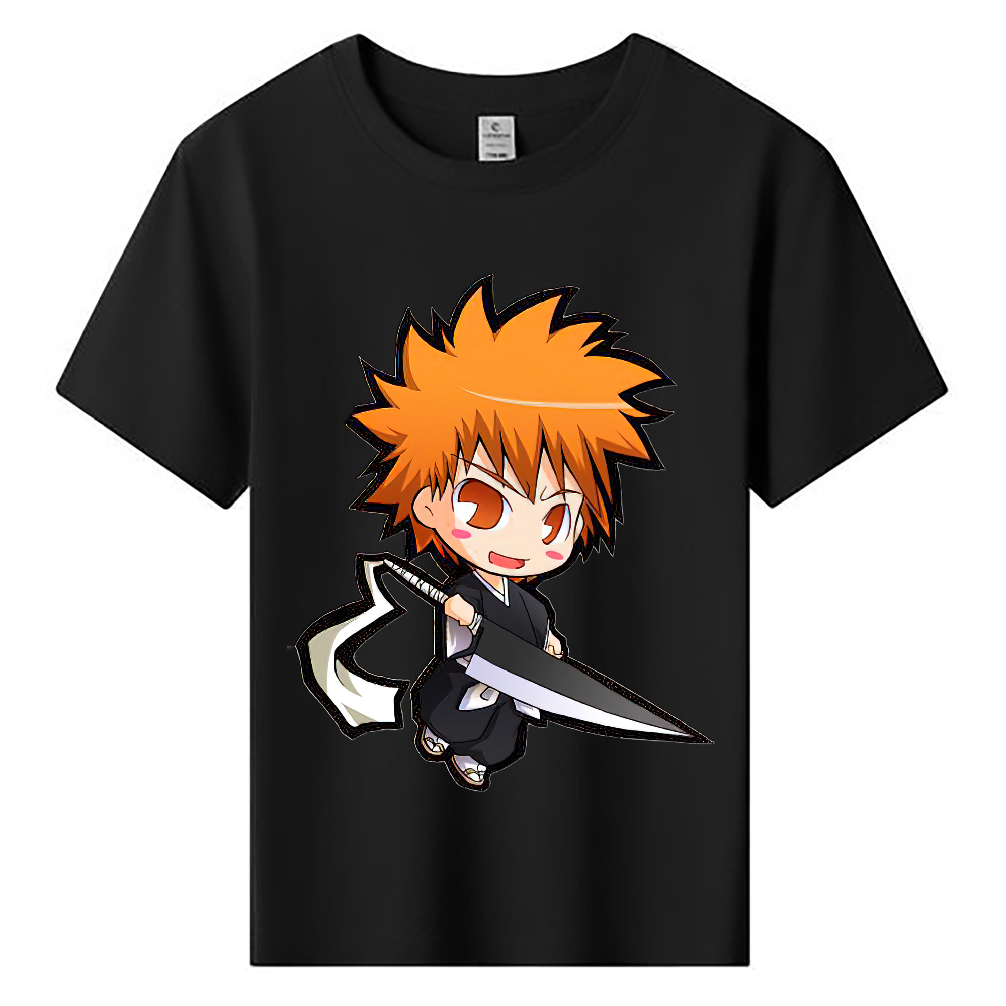 （画像用） ブリーチ 黒崎一護（くろさき いちご）BLEACH Kurosaki Ichigo 綿100％キッズTシャツ（フロントプリント）