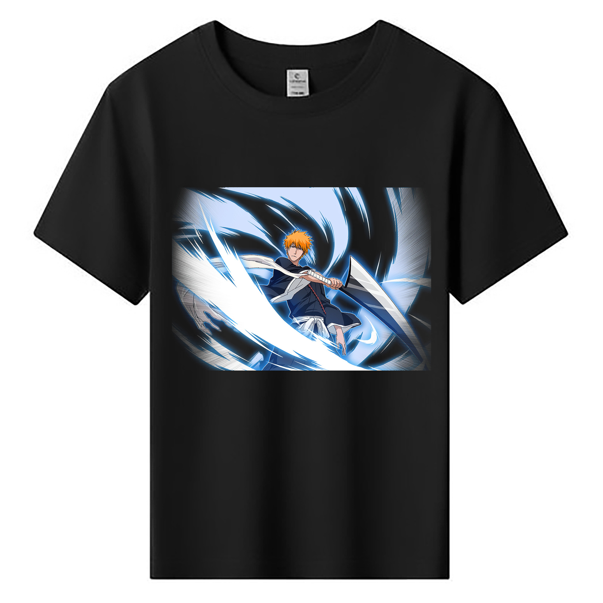 （画像用） ブリーチ 黒崎一護（くろさき いちご）BLEACH Kurosaki Ichigo 綿100％キッズTシャツ（フロントプリント）