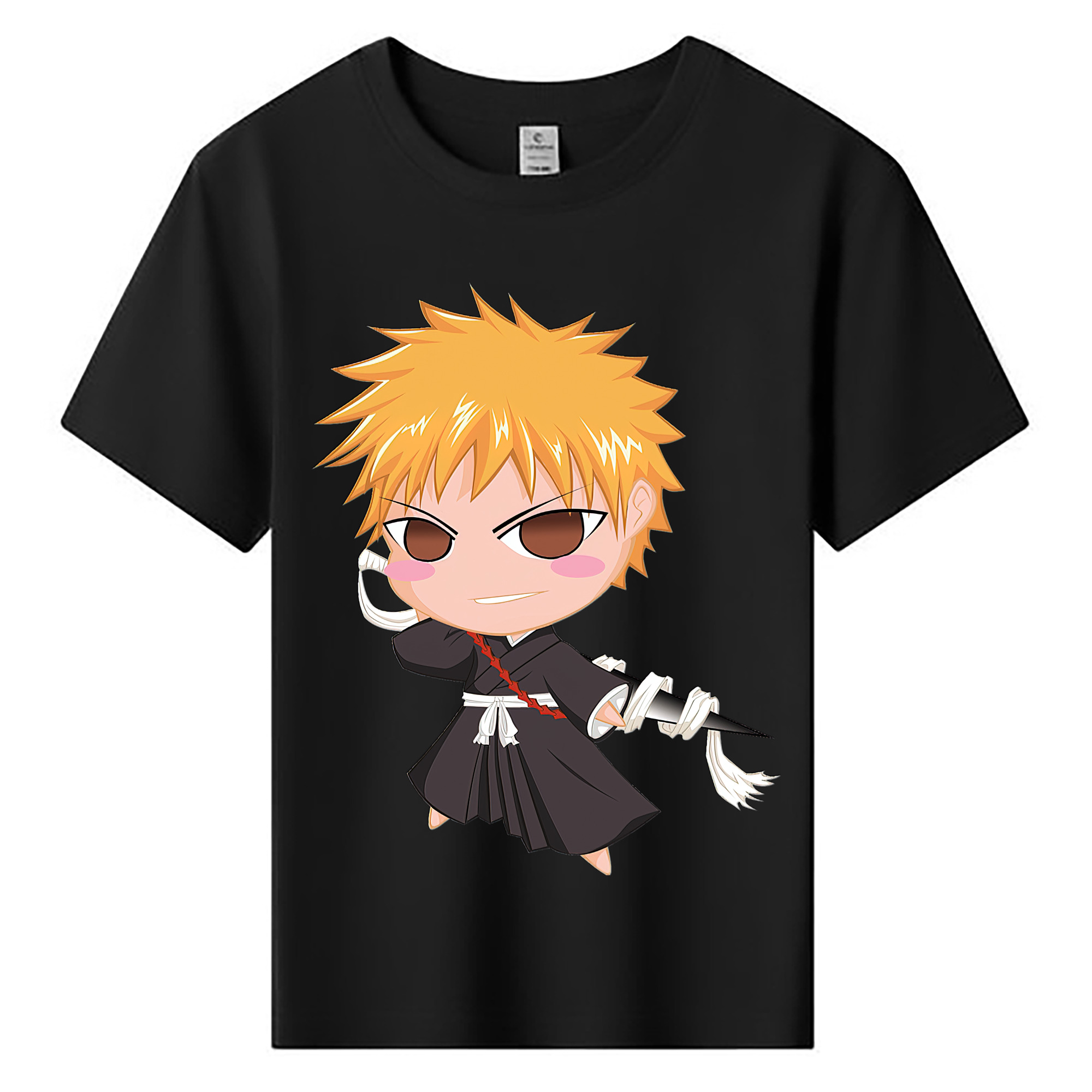 （画像用） ブリーチ 黒崎一護（くろさき いちご）BLEACH Kurosaki Ichigo 綿100％キッズTシャツ（フロントプリント）