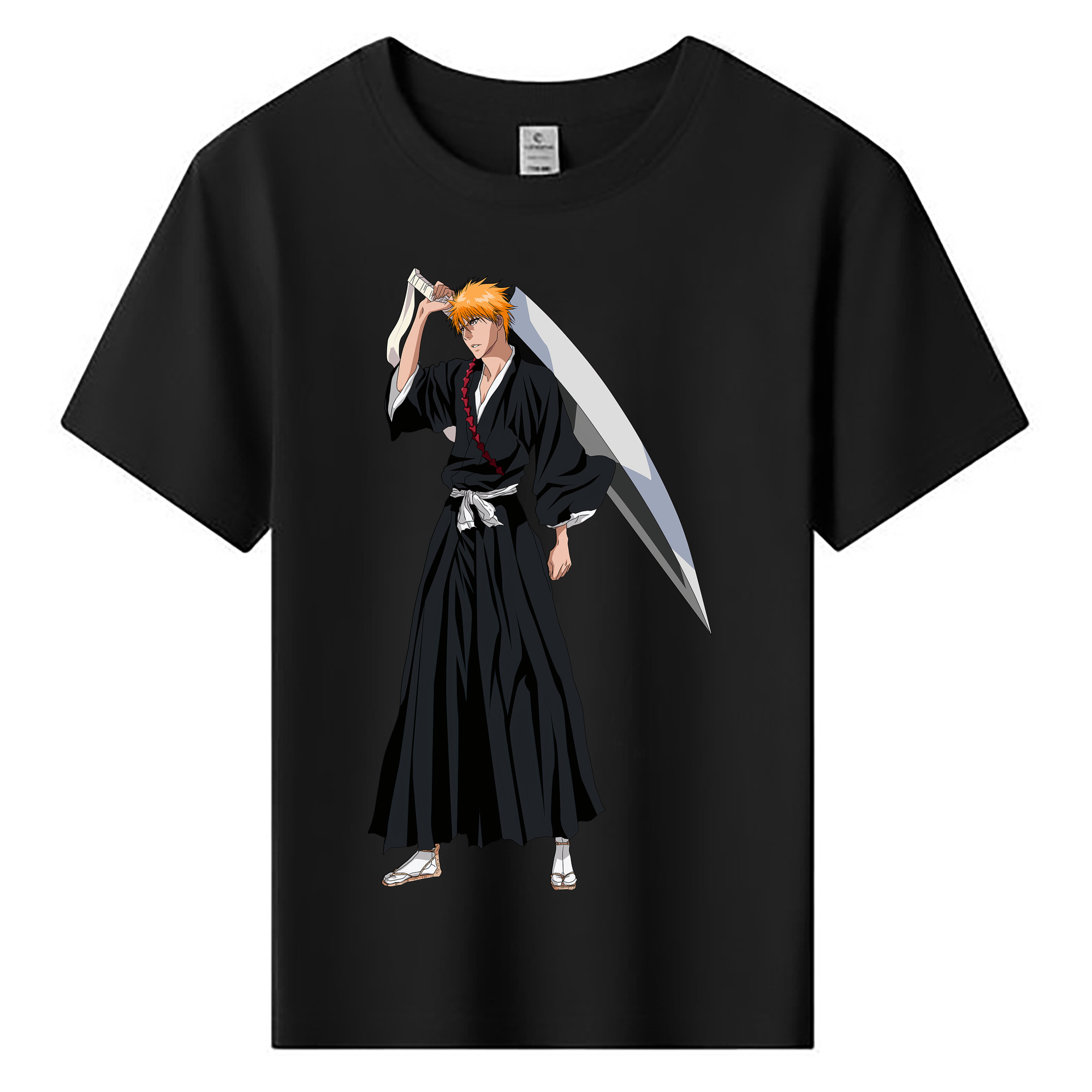 （画像用） ブリーチ 黒崎一護（くろさき いちご）BLEACH Kurosaki Ichigo 綿100％キッズTシャツ（フロントプリント）