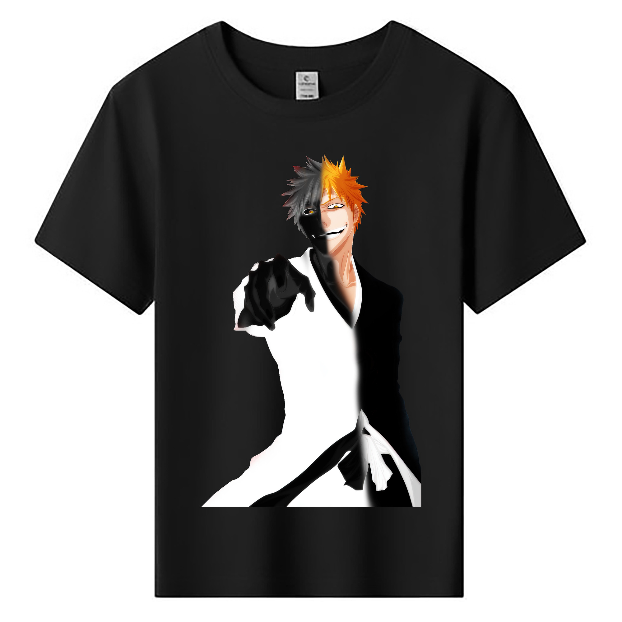 （画像用） ブリーチ 黒崎一護（くろさき いちご）BLEACH Kurosaki Ichigo 綿100％キッズTシャツ（フロントプリント）