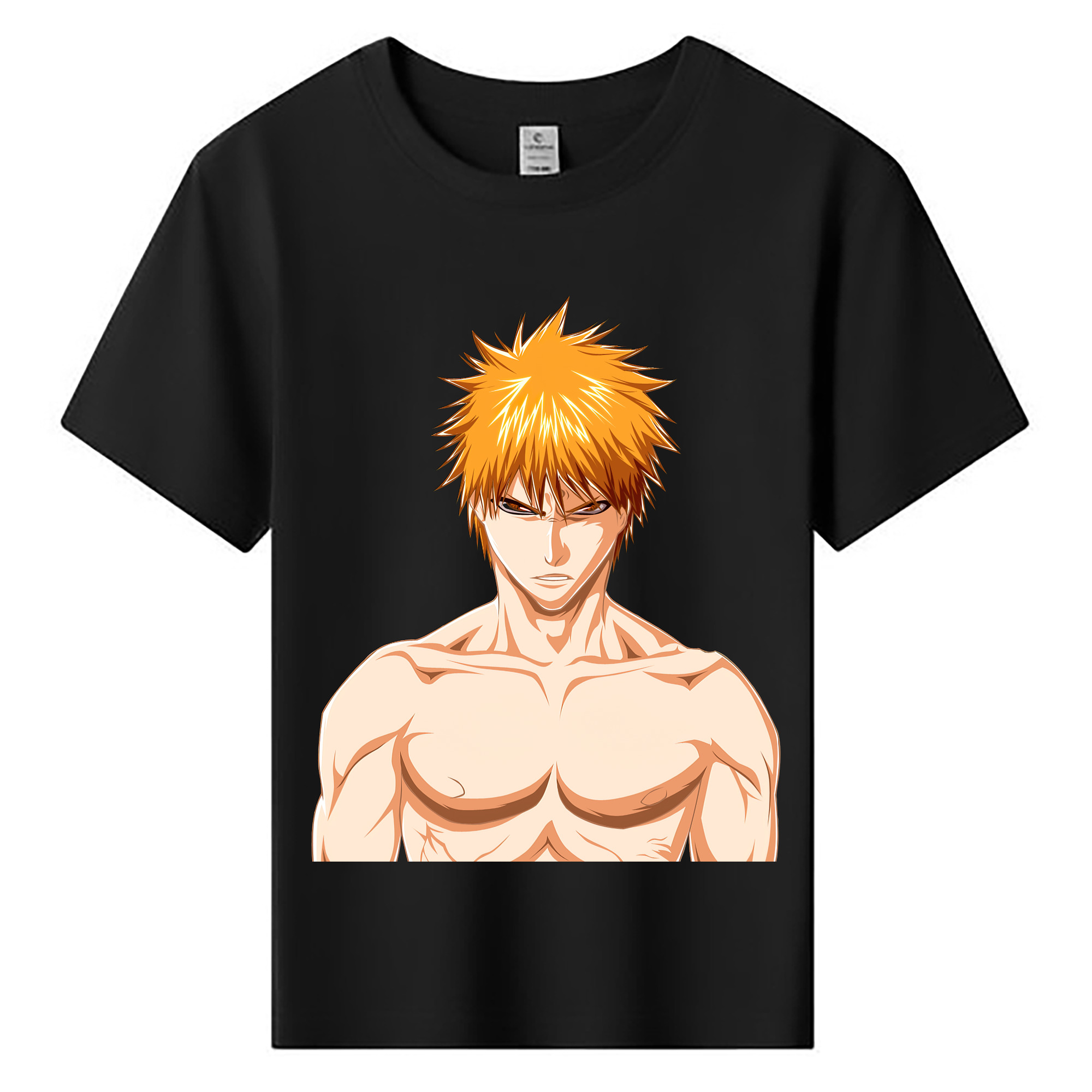 （画像用） ブリーチ 黒崎一護（くろさき いちご）BLEACH Kurosaki Ichigo 綿100％キッズTシャツ（フロントプリント）