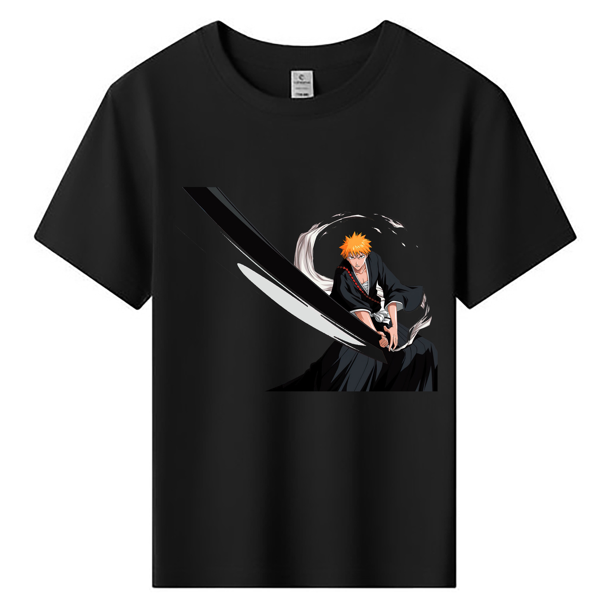 （画像用） ブリーチ 黒崎一護（くろさき いちご）BLEACH Kurosaki Ichigo 綿100％キッズTシャツ（フロントプリント）