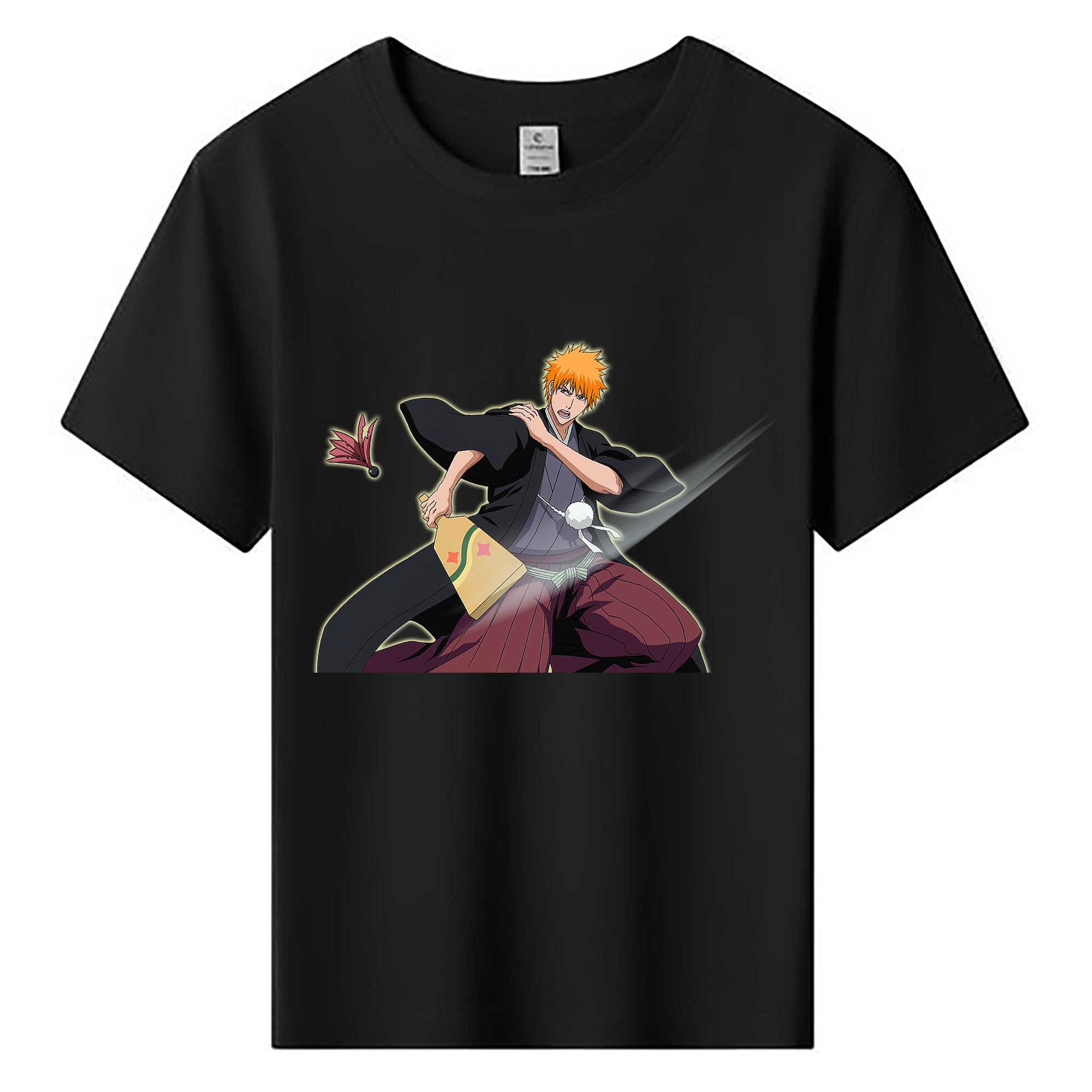 （画像用） ブリーチ 黒崎一護（くろさき いちご）BLEACH Kurosaki Ichigo 綿100％キッズTシャツ（フロントプリント）