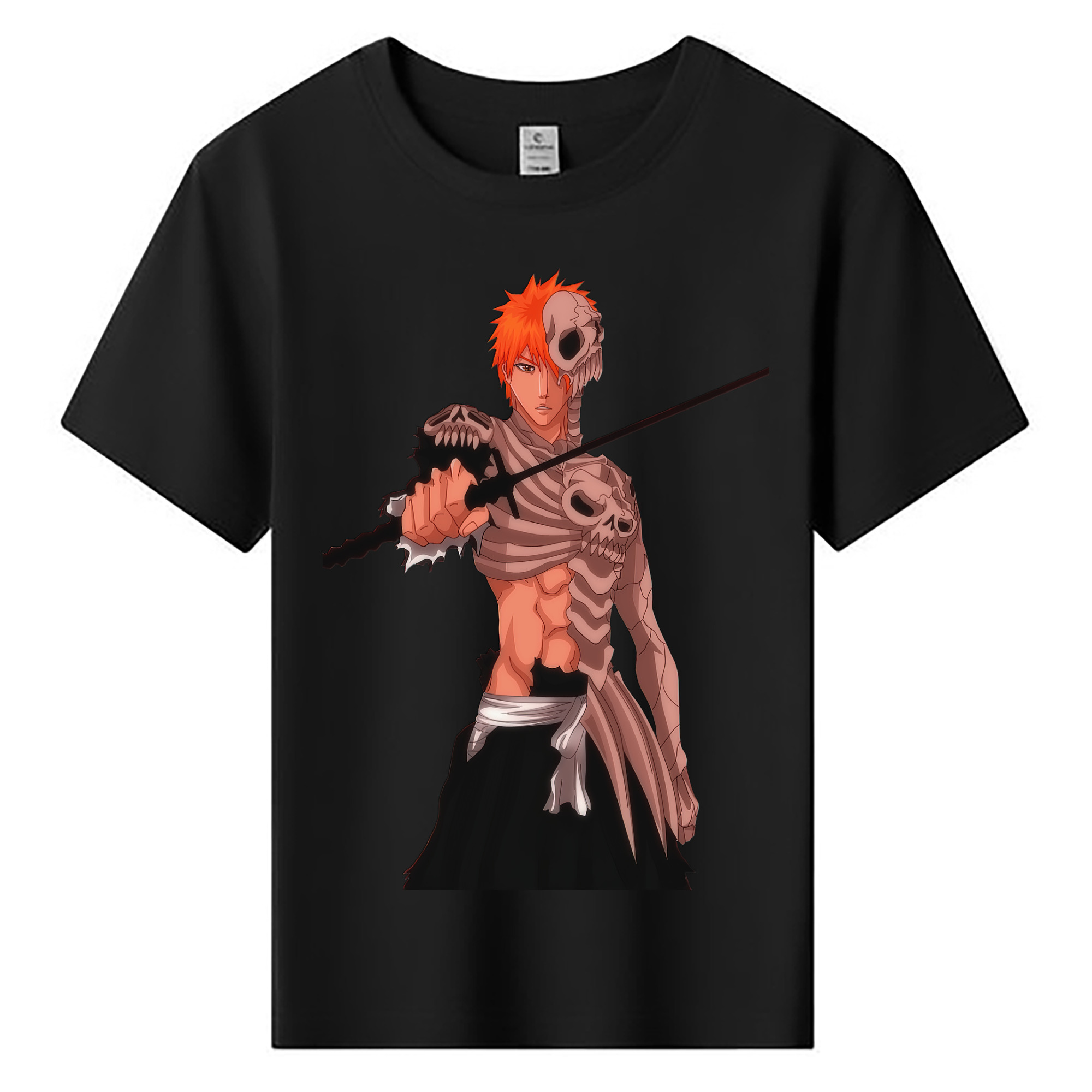 （画像用） ブリーチ 黒崎一護（くろさき いちご）BLEACH Kurosaki Ichigo 綿100％キッズTシャツ（フロントプリント）