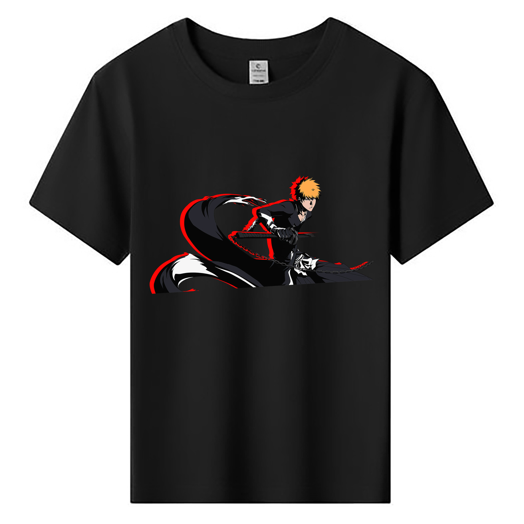 （画像用） ブリーチ 黒崎一護（くろさき いちご）BLEACH Kurosaki Ichigo 綿100％キッズTシャツ（フロントプリント）