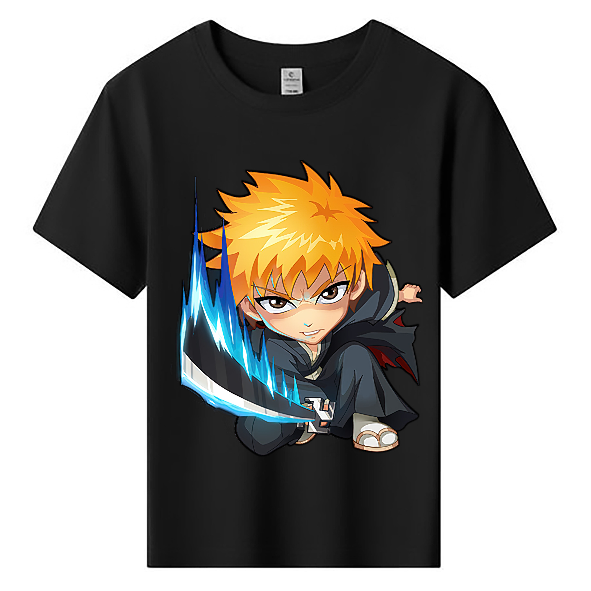 （画像用） ブリーチ 黒崎一護（くろさき いちご）BLEACH Kurosaki Ichigo 綿100％キッズTシャツ（フロントプリント）