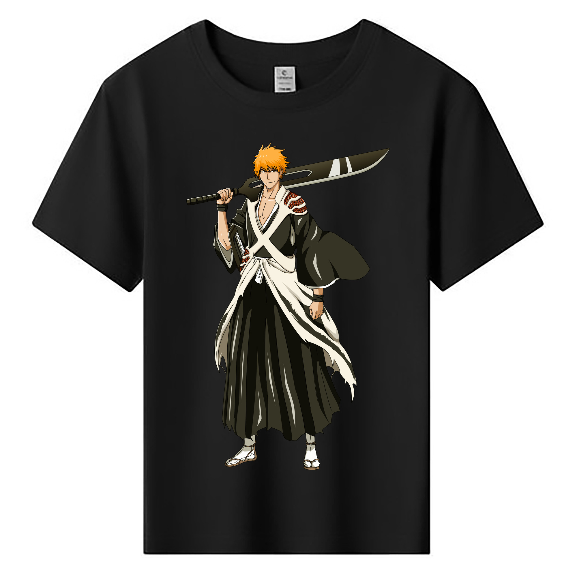 （画像用） ブリーチ 黒崎一護（くろさき いちご）BLEACH Kurosaki Ichigo 綿100％キッズTシャツ（フロントプリント）
