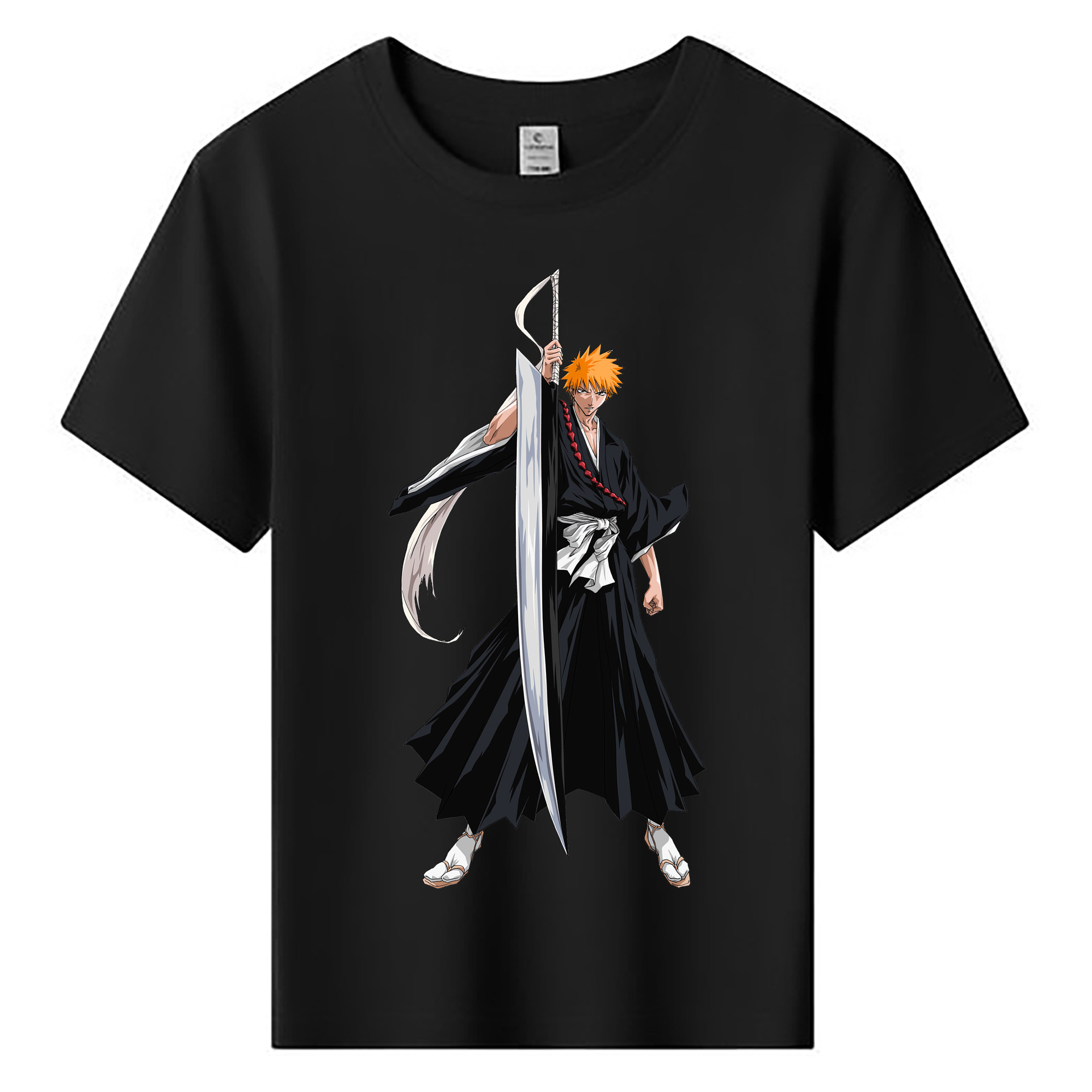 （画像用） ブリーチ 黒崎一護（くろさき いちご）BLEACH Kurosaki Ichigo 綿100％キッズTシャツ（フロントプリント）