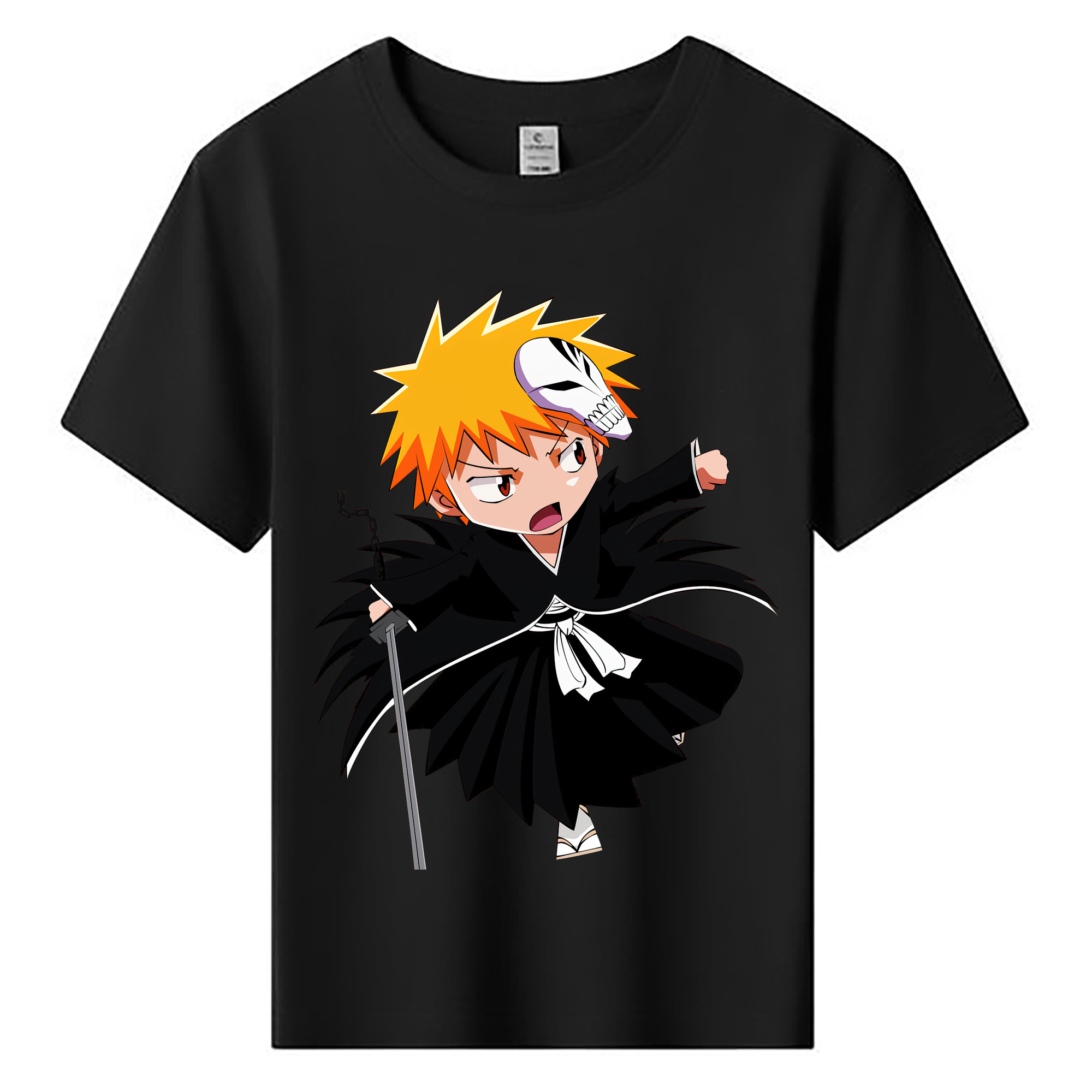 （画像用） ブリーチ 黒崎一護（くろさき いちご）BLEACH Kurosaki Ichigo 綿100％キッズTシャツ（フロントプリント）